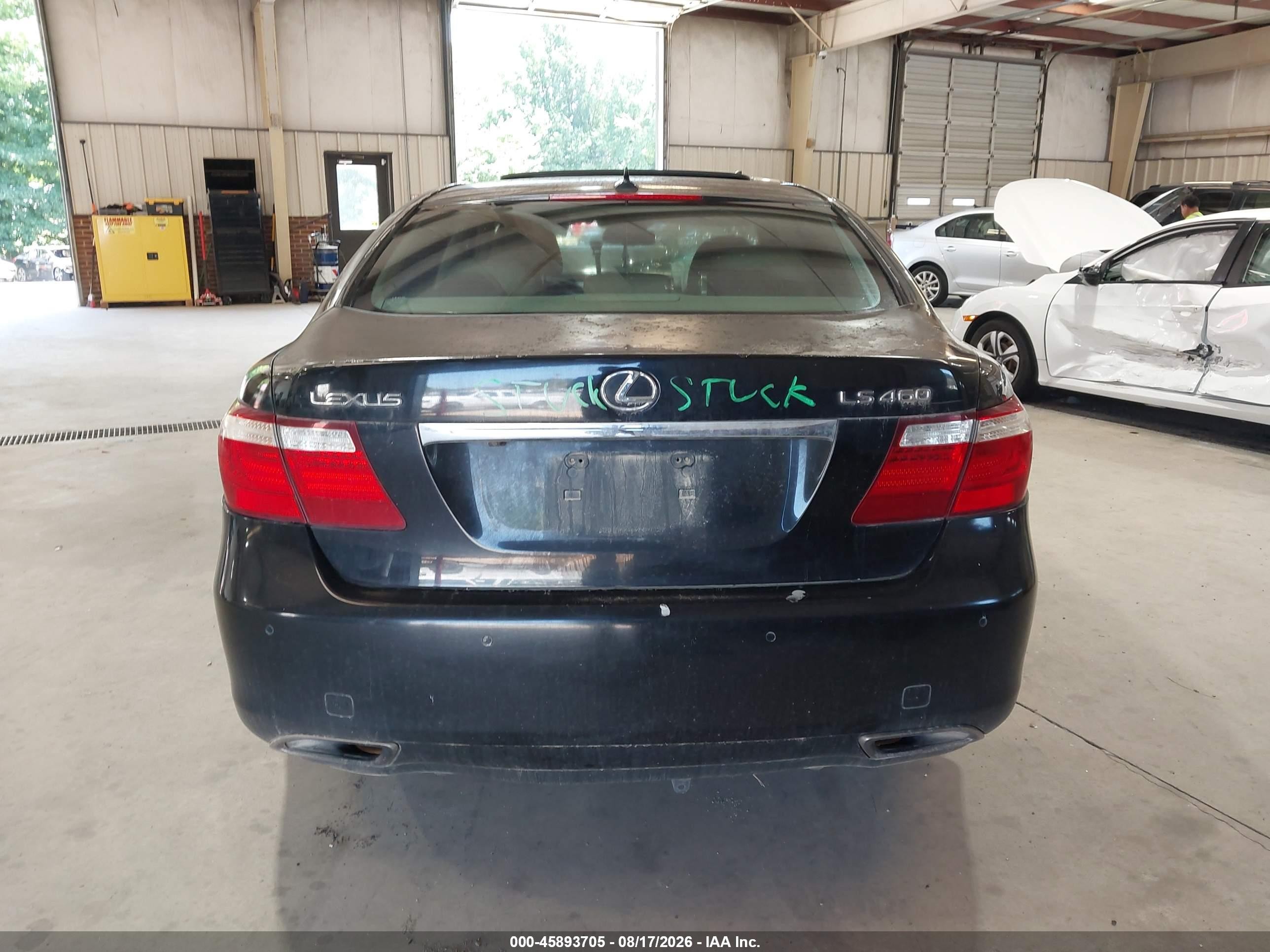 2007 Lexus Ls 460   Black vin: JTHBL46F375010262