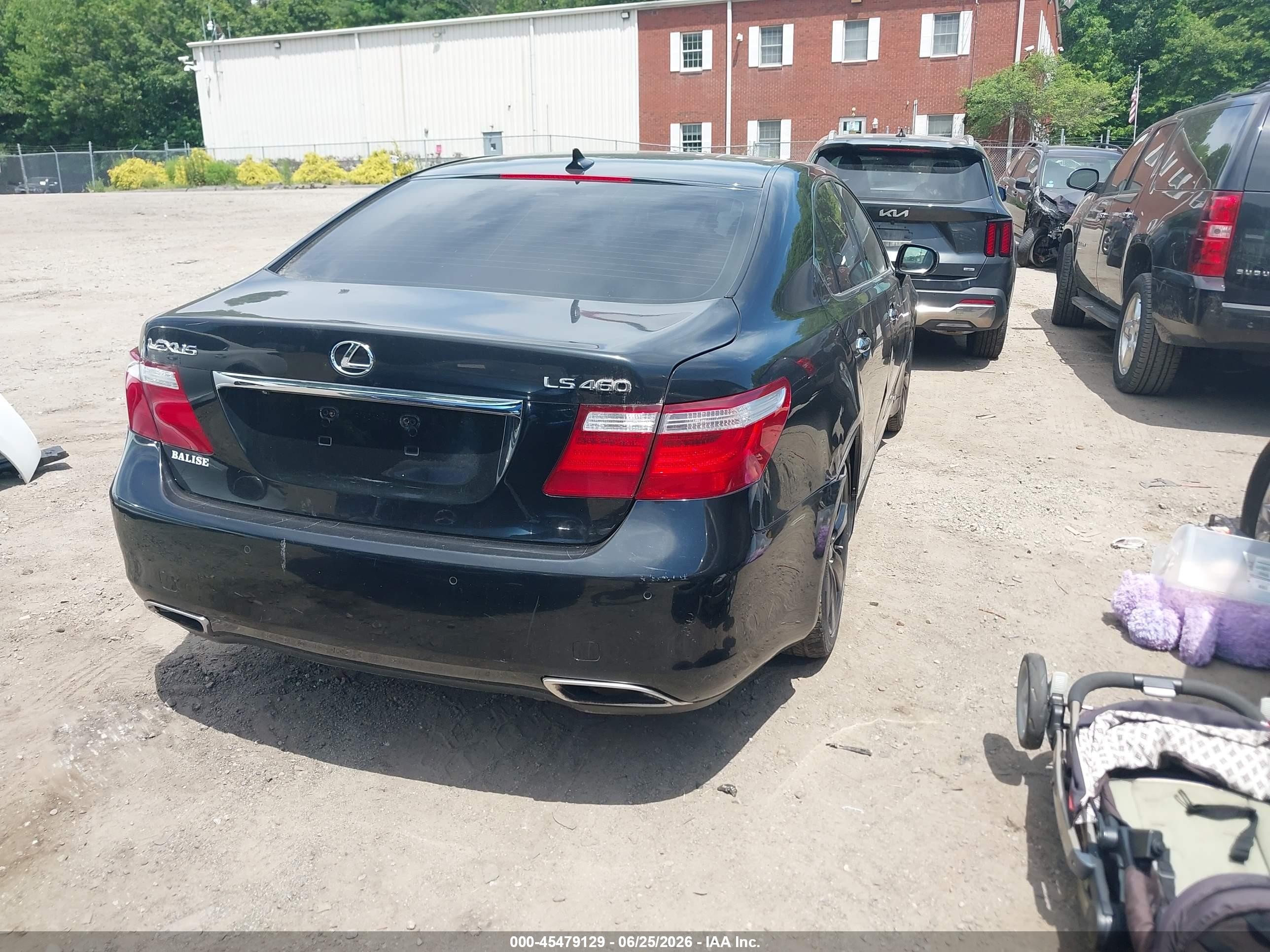 2007 Lexus Ls 460   Black vin: JTHBL46F375029796