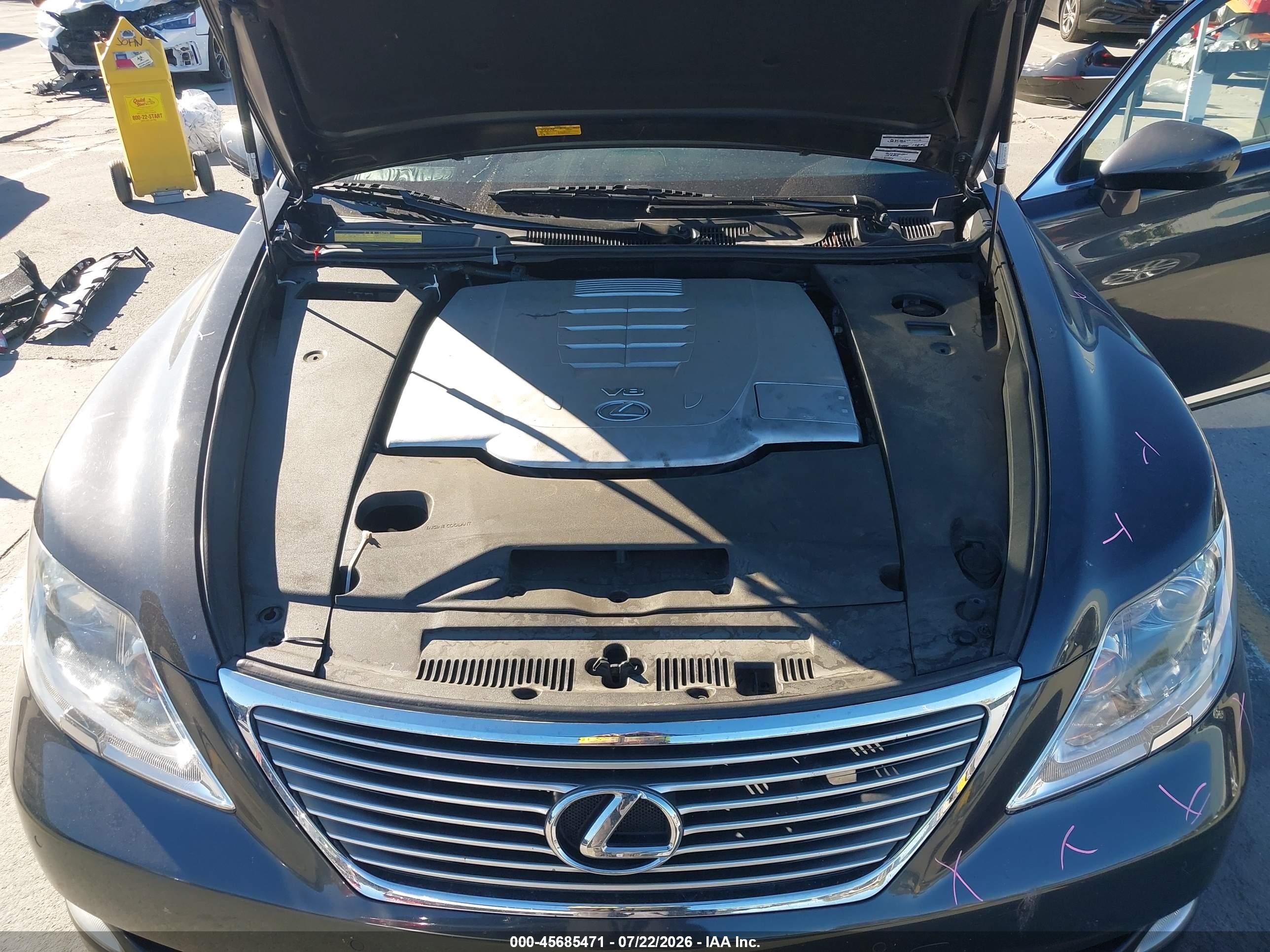 2007 Lexus Ls 460   Black vin: JTHBL46F375043360