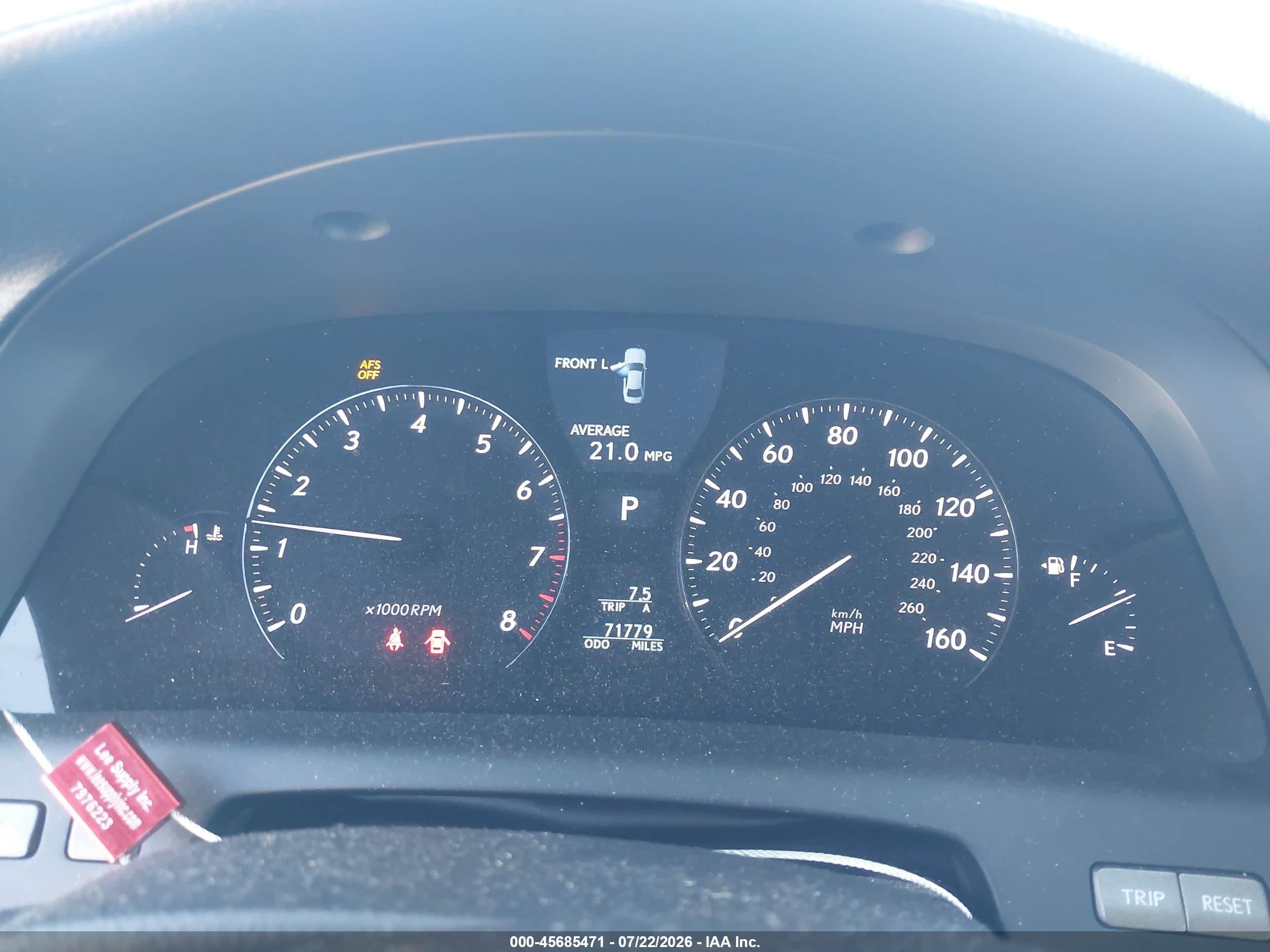 2007 Lexus Ls 460   Black vin: JTHBL46F375043360
