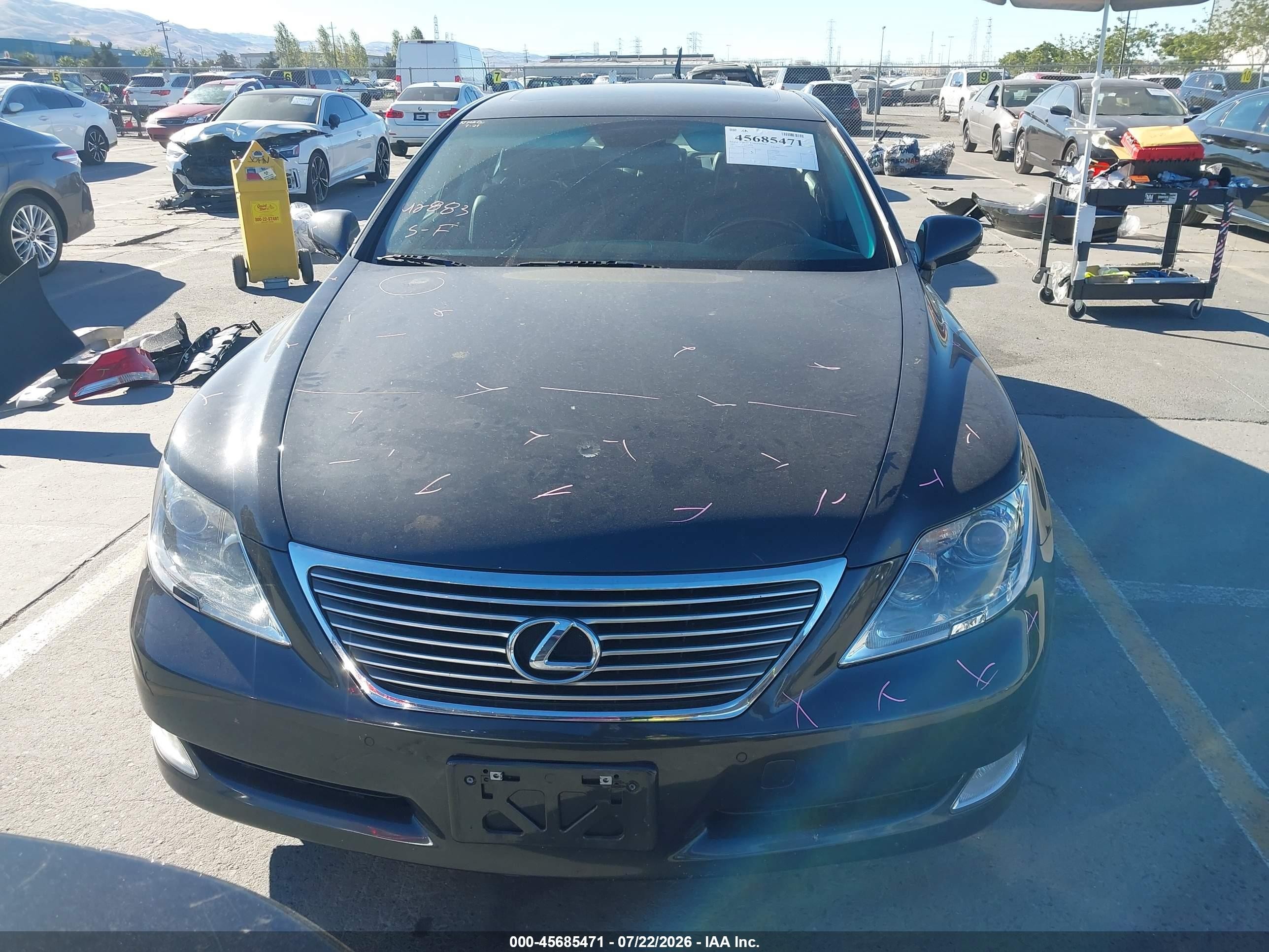 2007 Lexus Ls 460   Black vin: JTHBL46F375043360