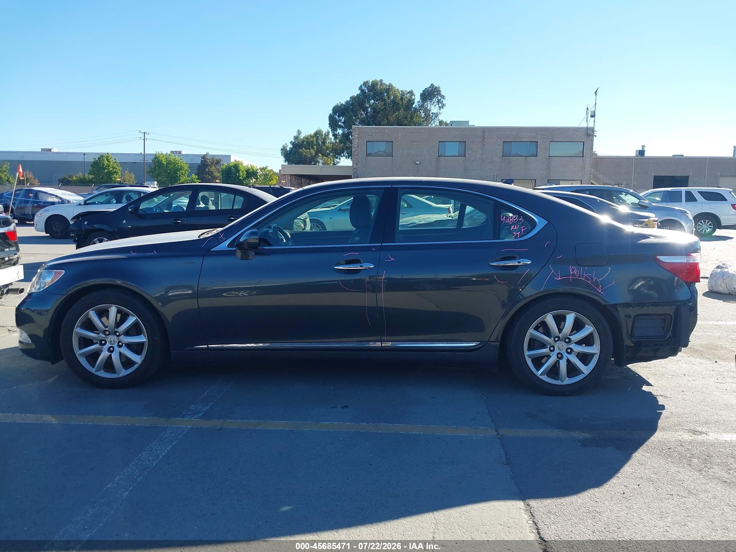 2007 Lexus Ls 460   Black vin: JTHBL46F375043360