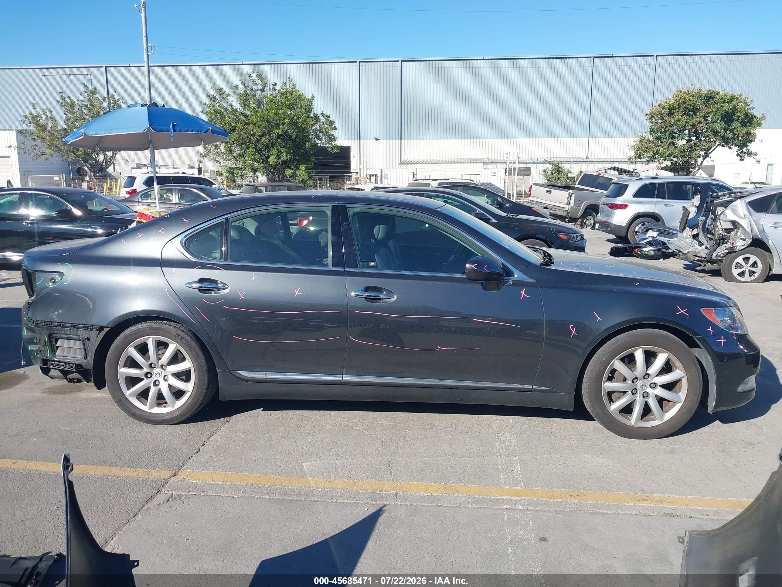 2007 Lexus Ls 460   Black vin: JTHBL46F375043360
