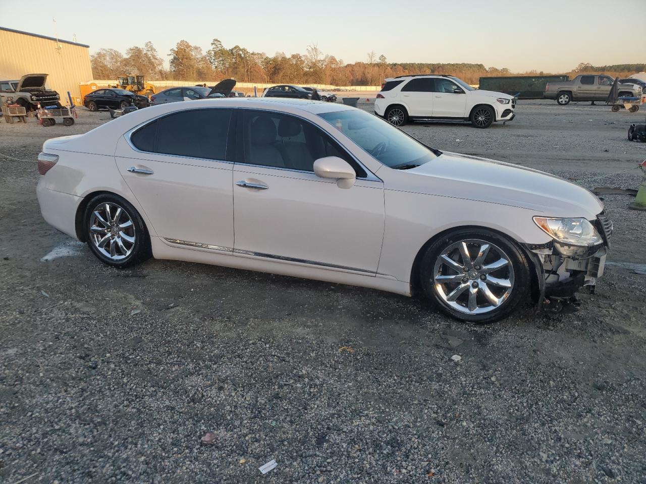 2008 Lexus Ls 460 White vin: JTHBL46F385063125