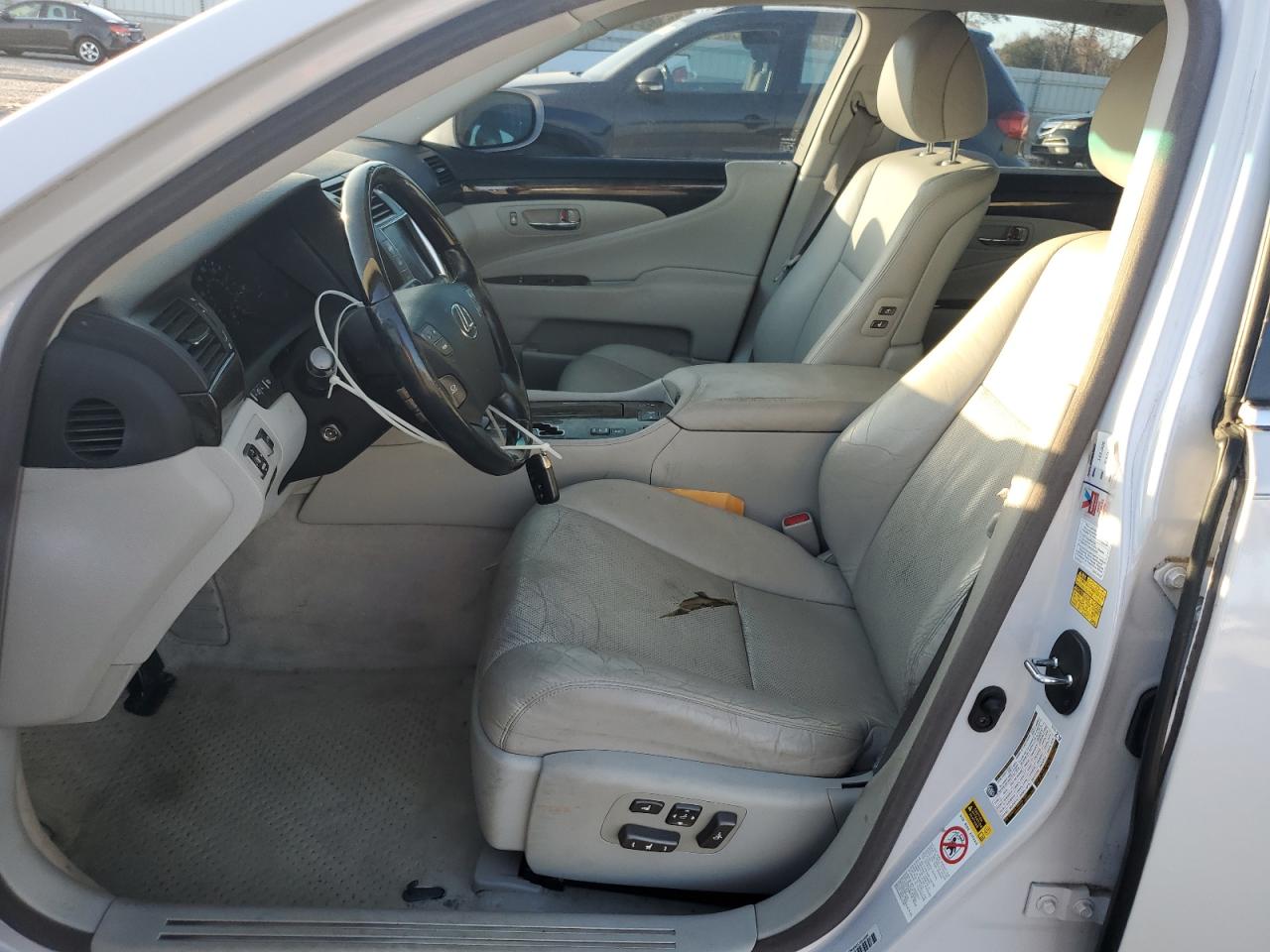 2008 Lexus Ls 460 White vin: JTHBL46F385063125
