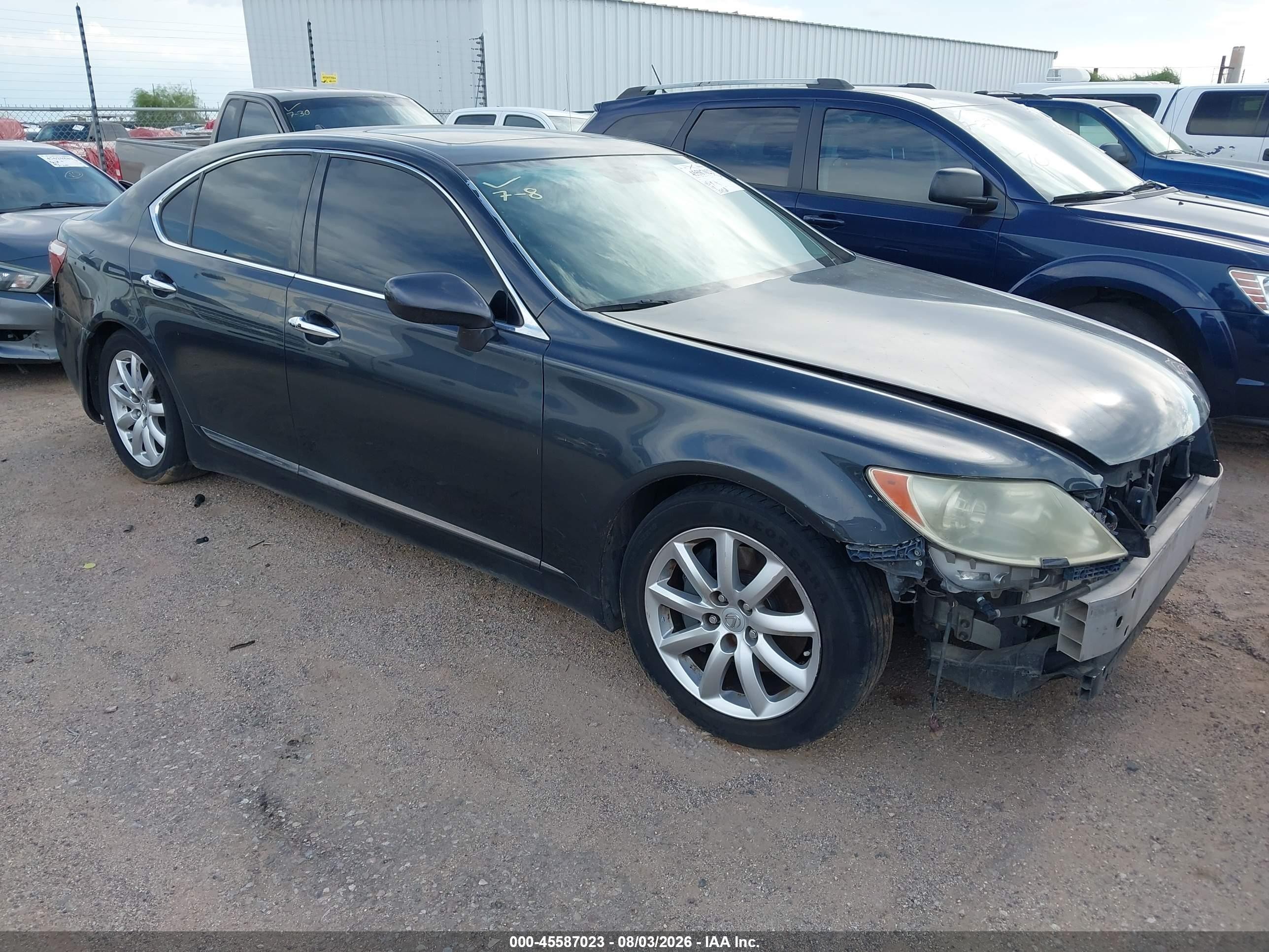 2008 Lexus Ls 460   Black vin: JTHBL46F385072696