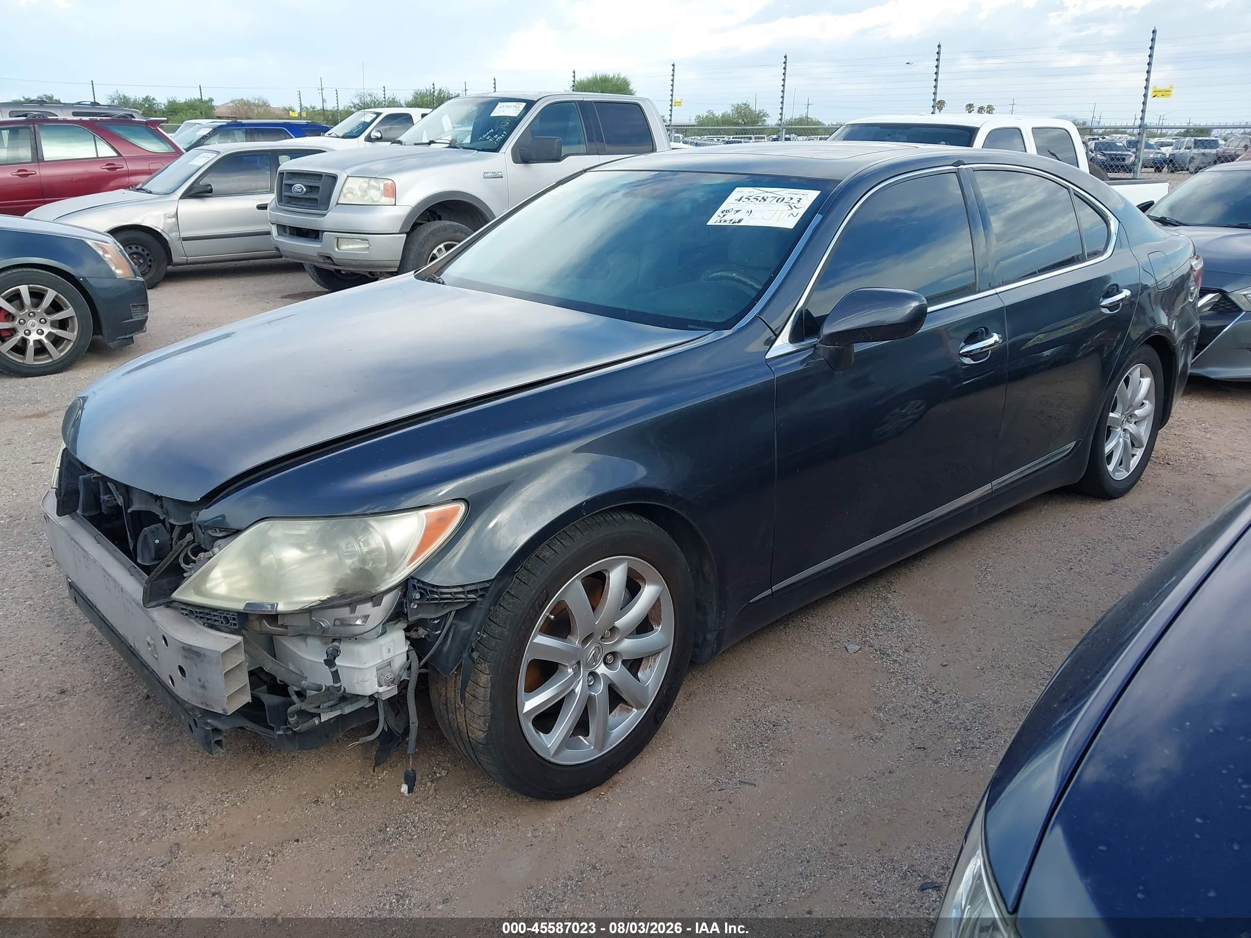 2008 Lexus Ls 460   Black vin: JTHBL46F385072696