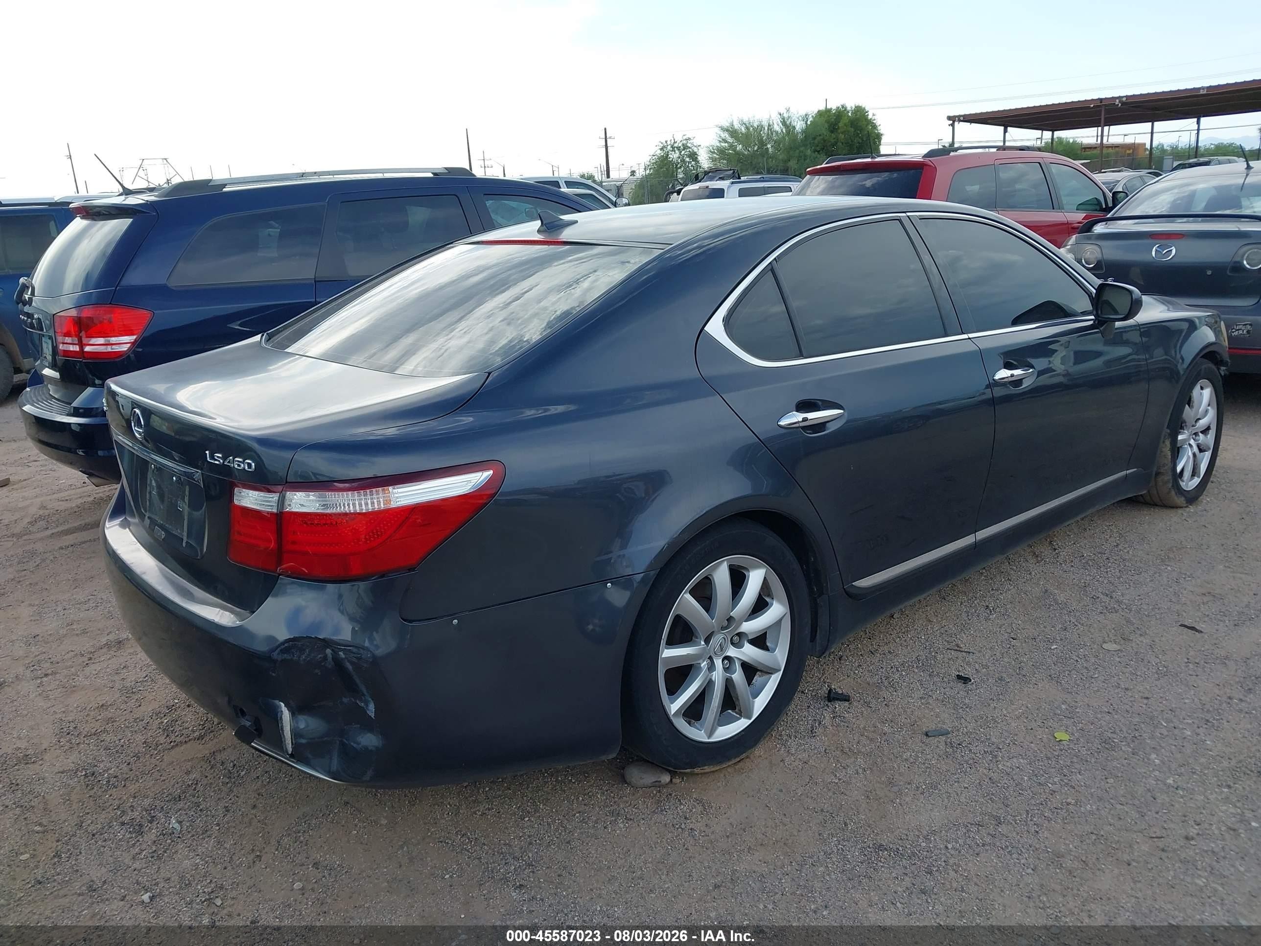2008 Lexus Ls 460   Black vin: JTHBL46F385072696