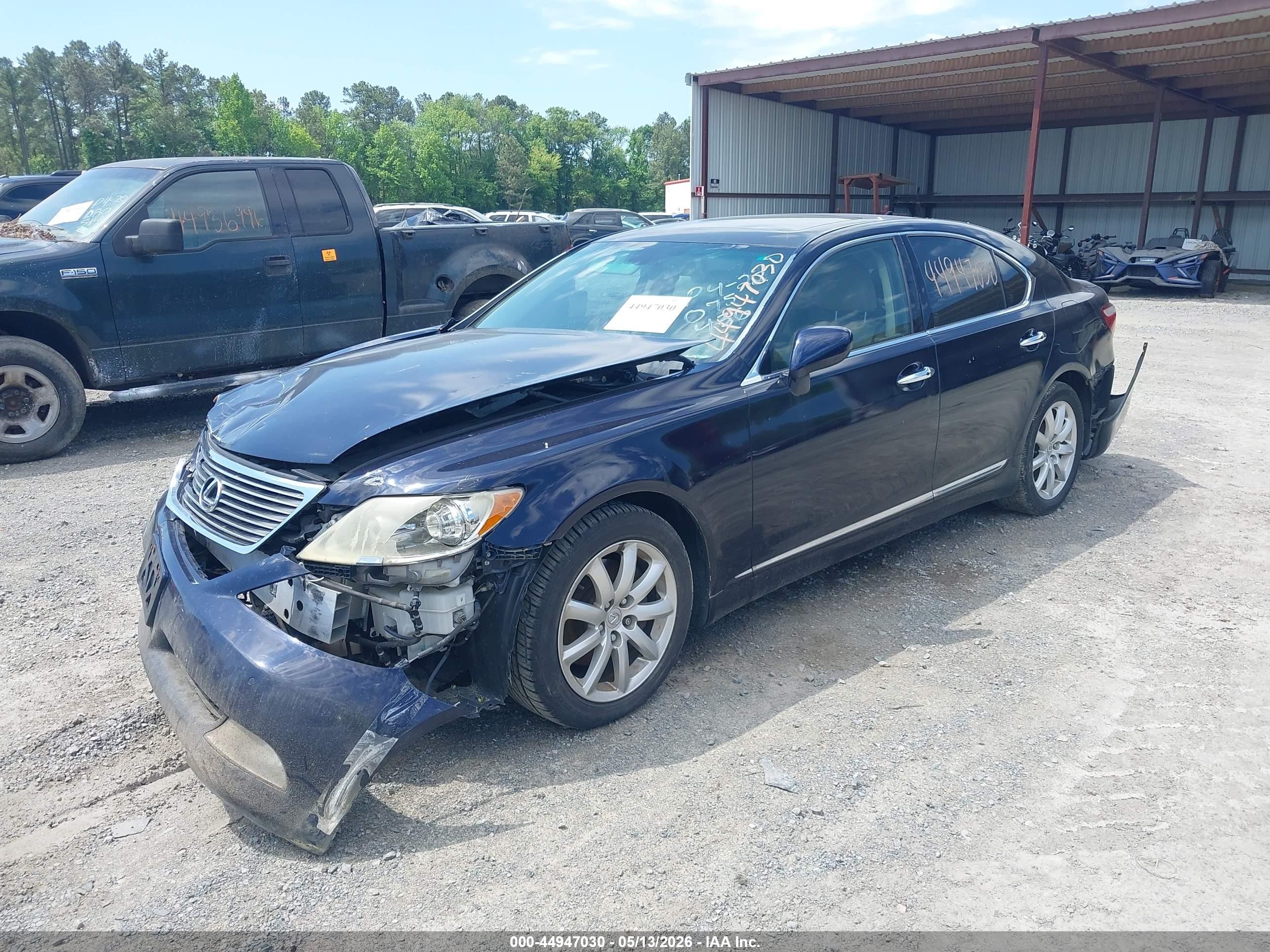 2008 Lexus Ls 460   Blue vin: JTHBL46F385075436