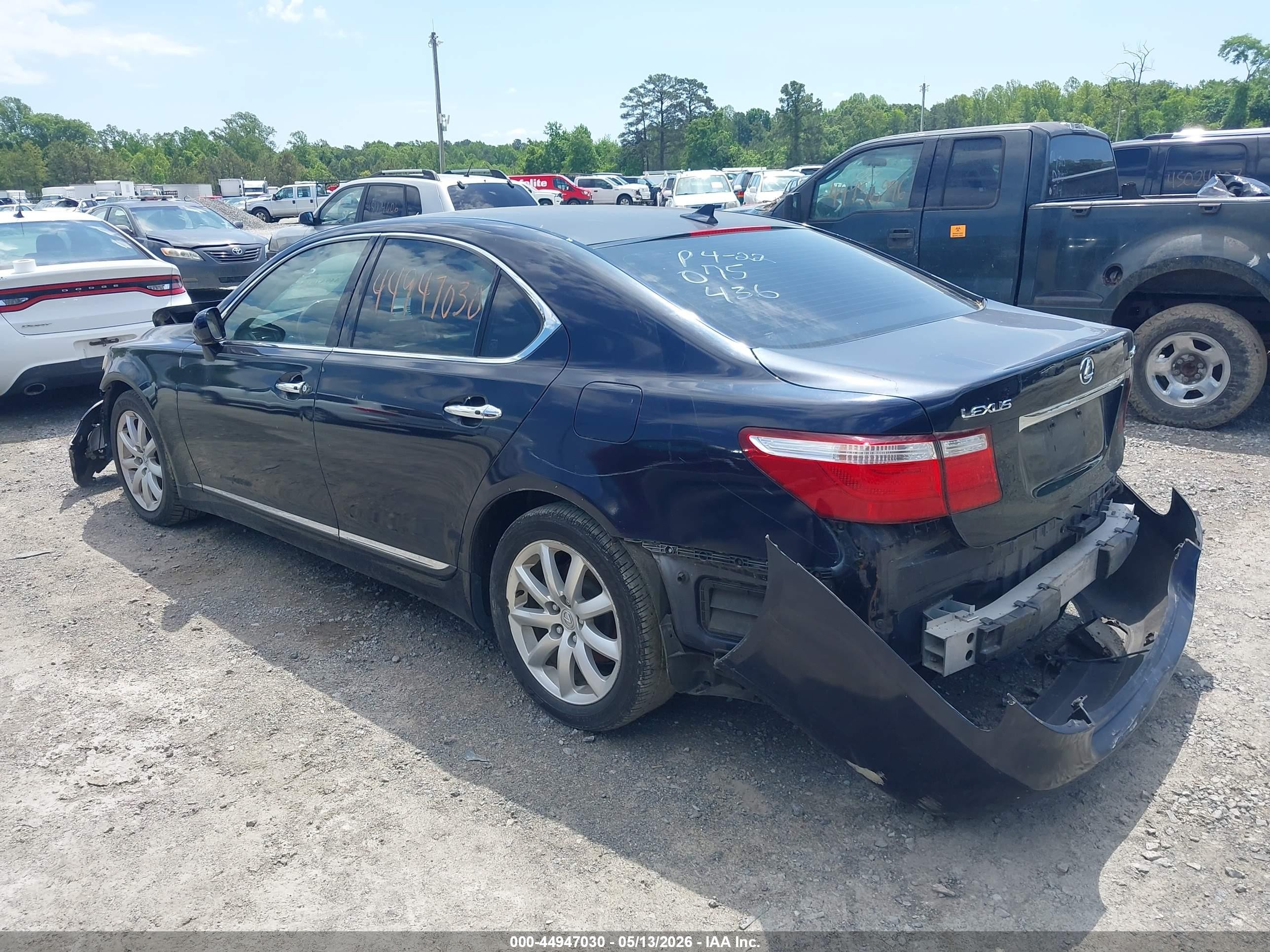 2008 Lexus Ls 460   Blue vin: JTHBL46F385075436