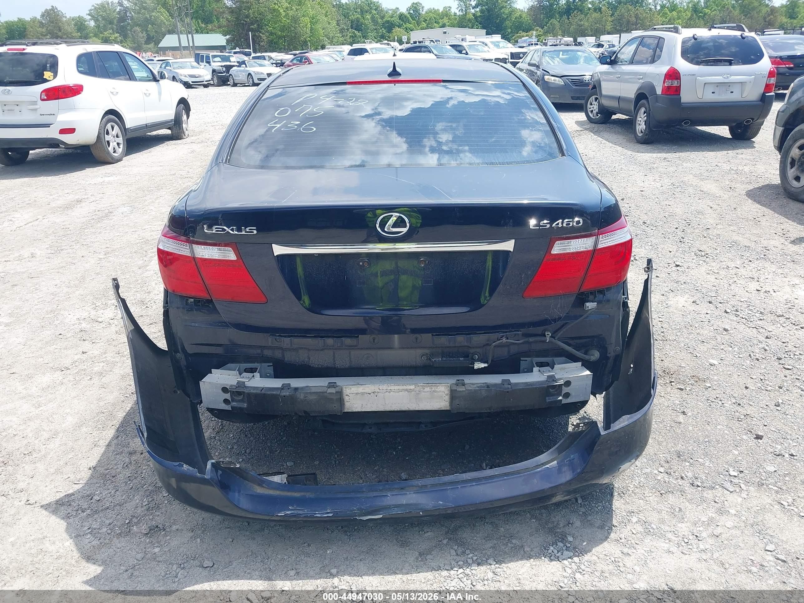 2008 Lexus Ls 460   Blue vin: JTHBL46F385075436