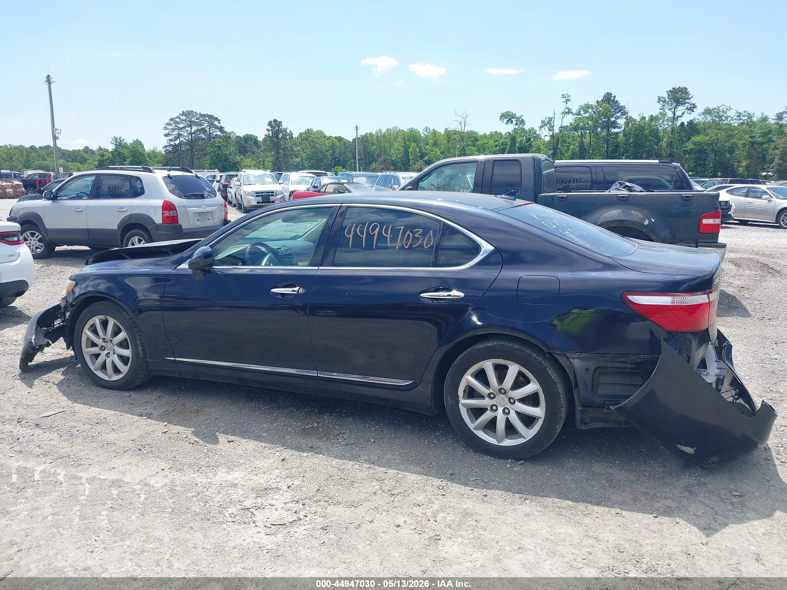 2008 Lexus Ls 460   Blue vin: JTHBL46F385075436