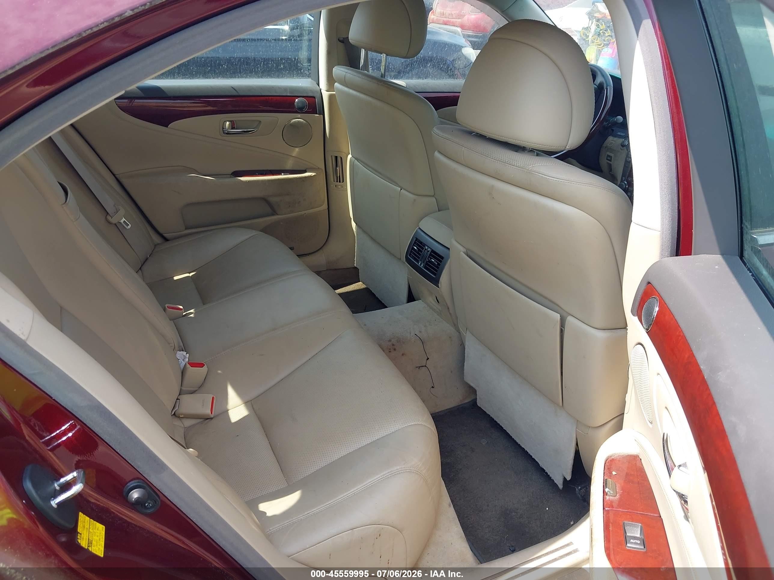 2008 Lexus Ls 460   Burgundy vin: JTHBL46F385078336