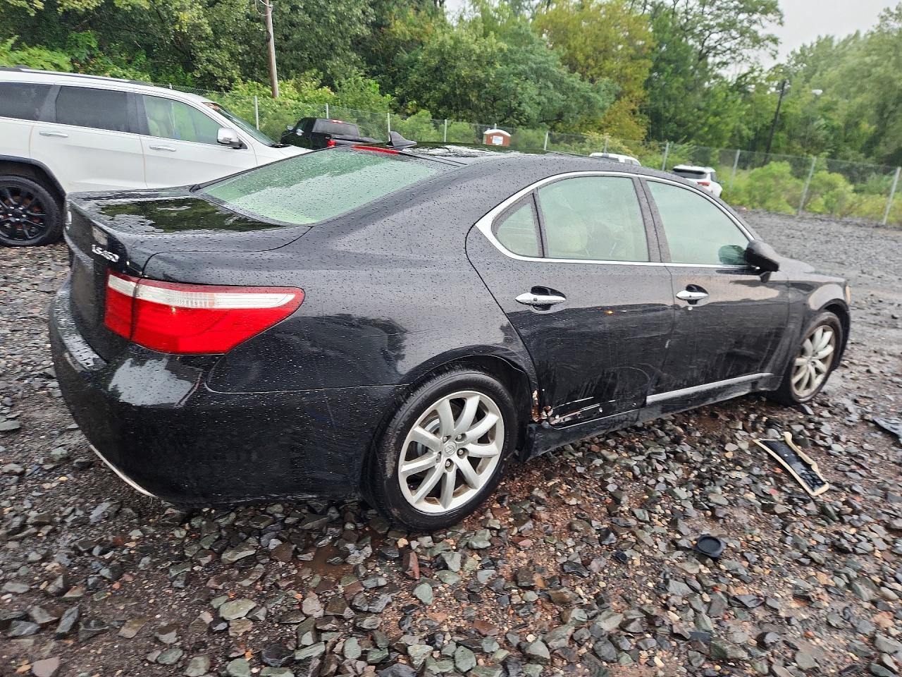 2008 Lexus Ls 460 Black vin: JTHBL46F385084007