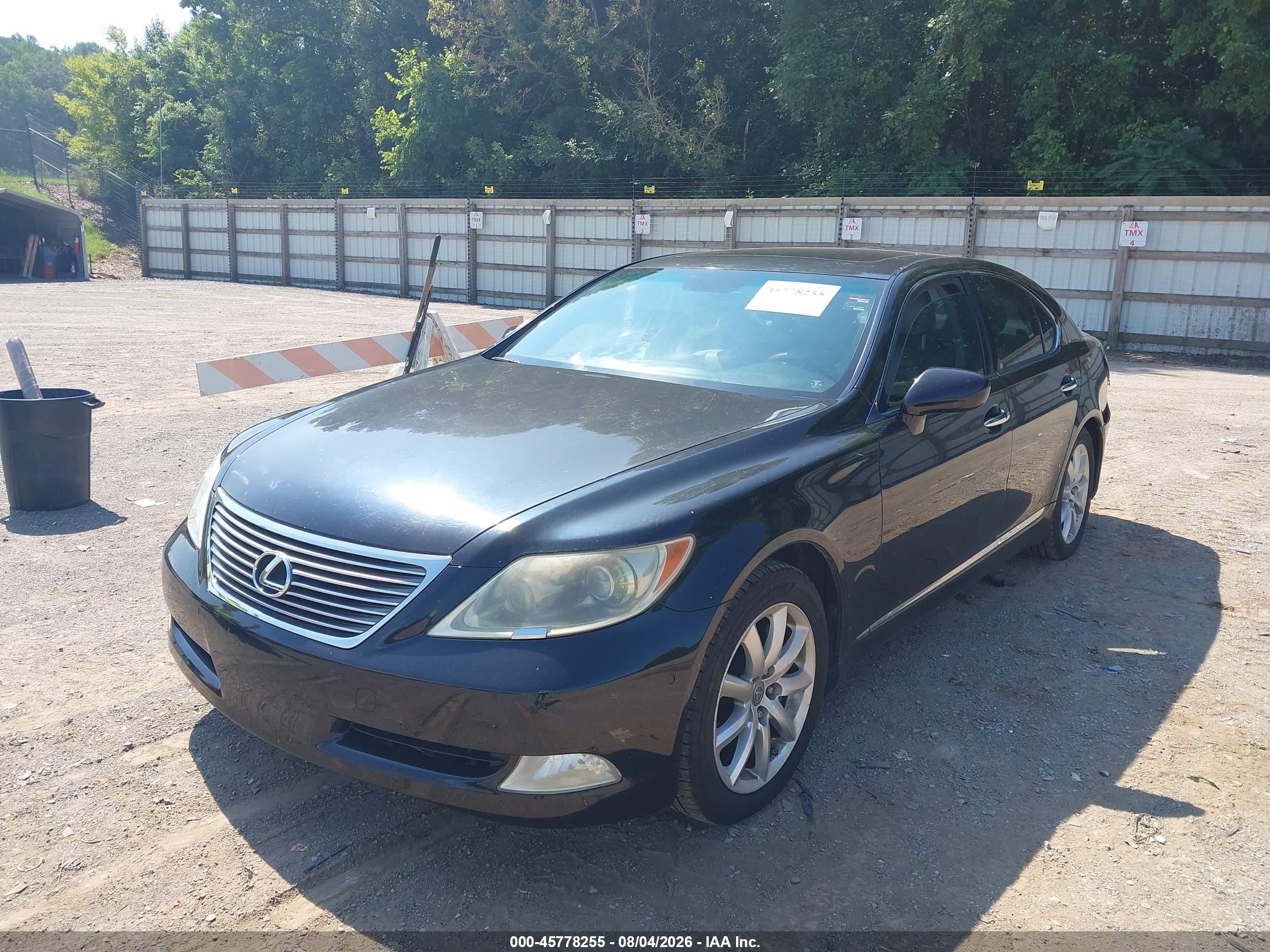 2007 Lexus Ls 460   Black vin: JTHBL46F475005202