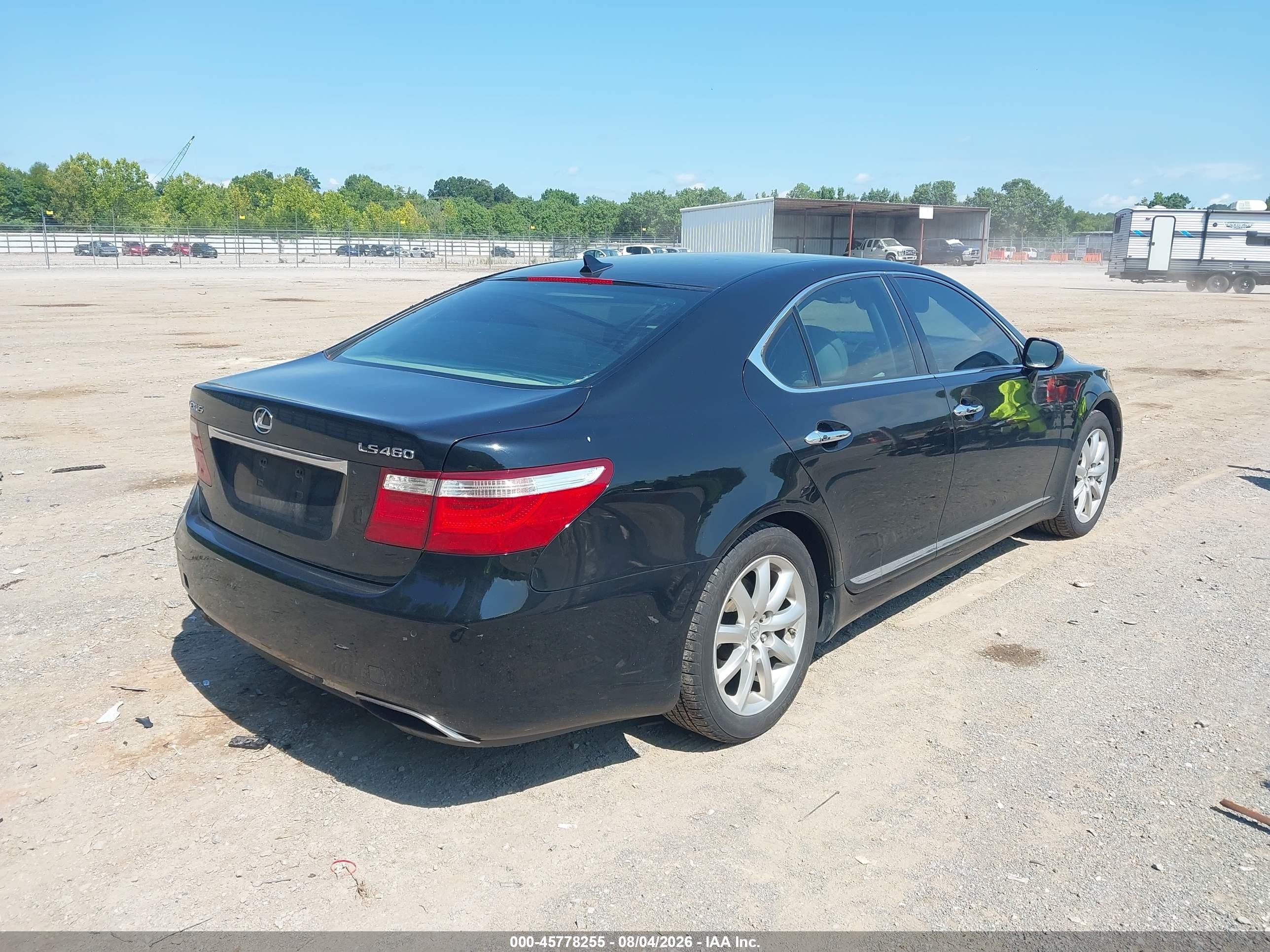 2007 Lexus Ls 460   Black vin: JTHBL46F475005202