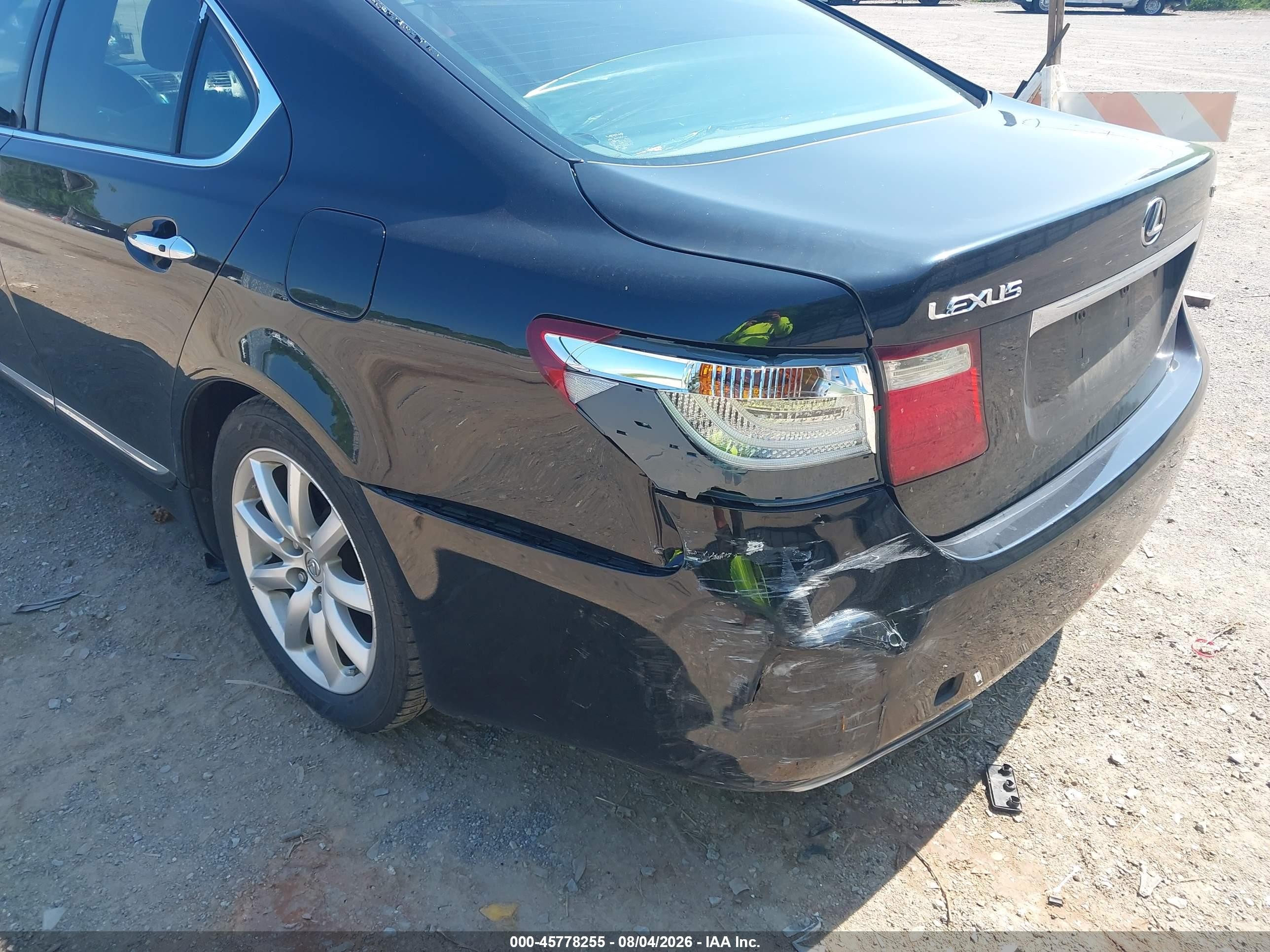 2007 Lexus Ls 460   Black vin: JTHBL46F475005202