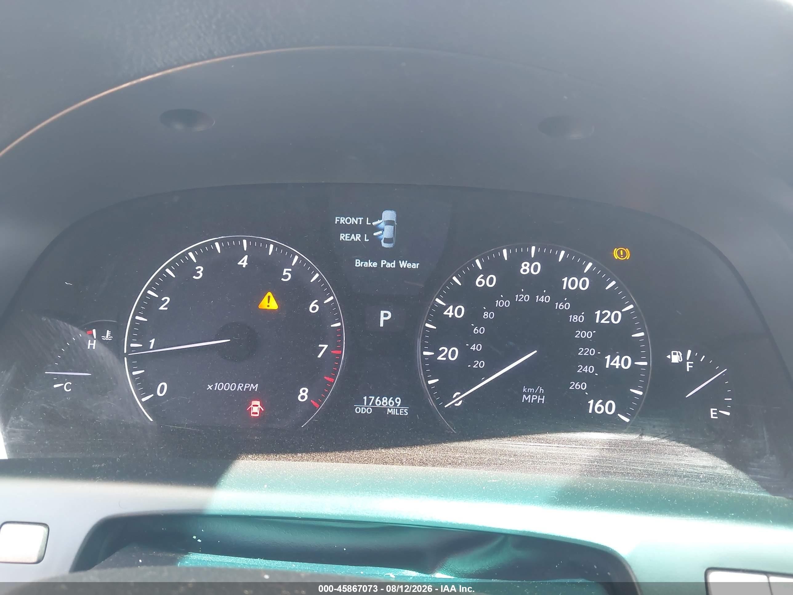 2007 Lexus Ls 460   Серый vin: JTHBL46F475030164