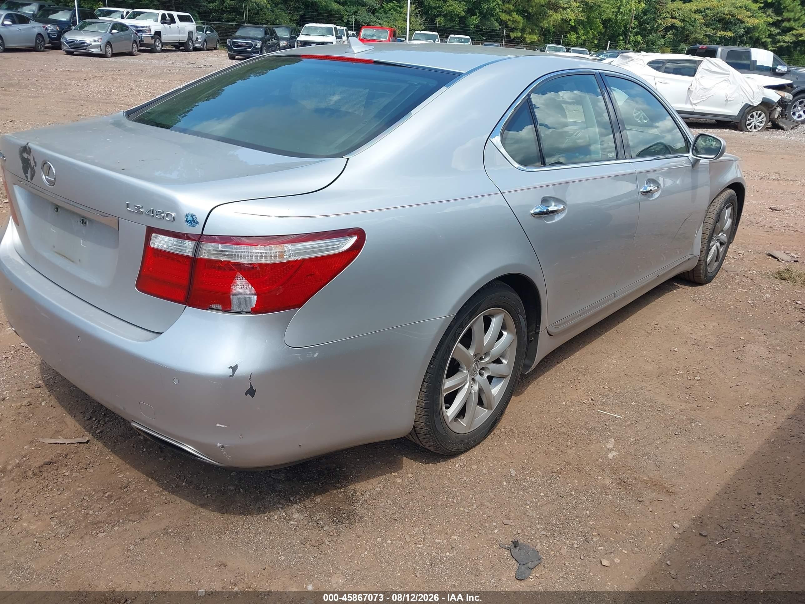 2007 Lexus Ls 460   Серый vin: JTHBL46F475030164