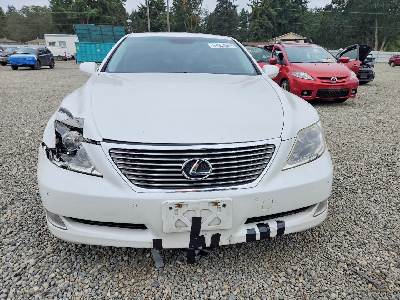 2007 Lexus Ls 460 White vin: JTHBL46F475033422