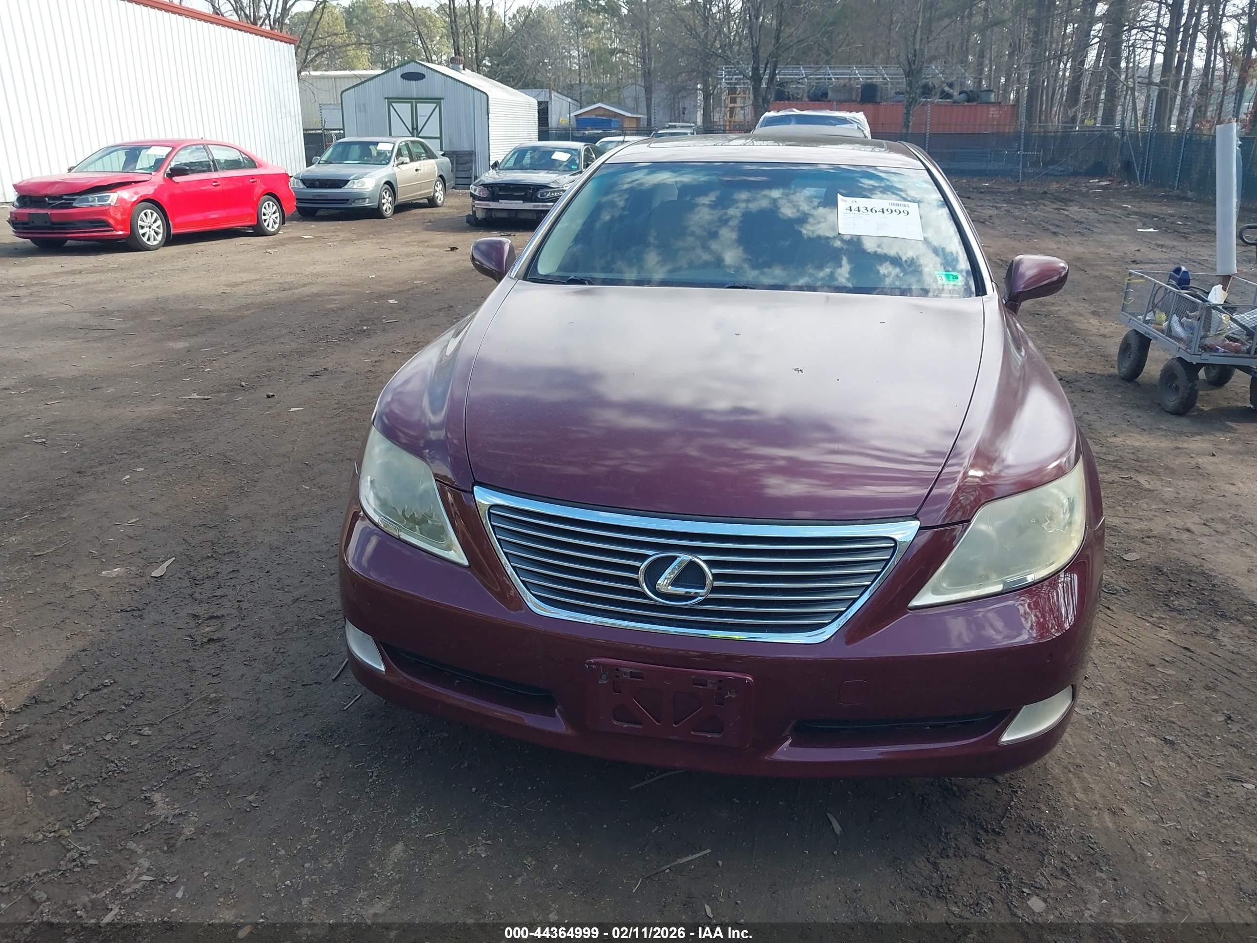 2007 Lexus Ls 460 Бордовый vin: JTHBL46F475049040