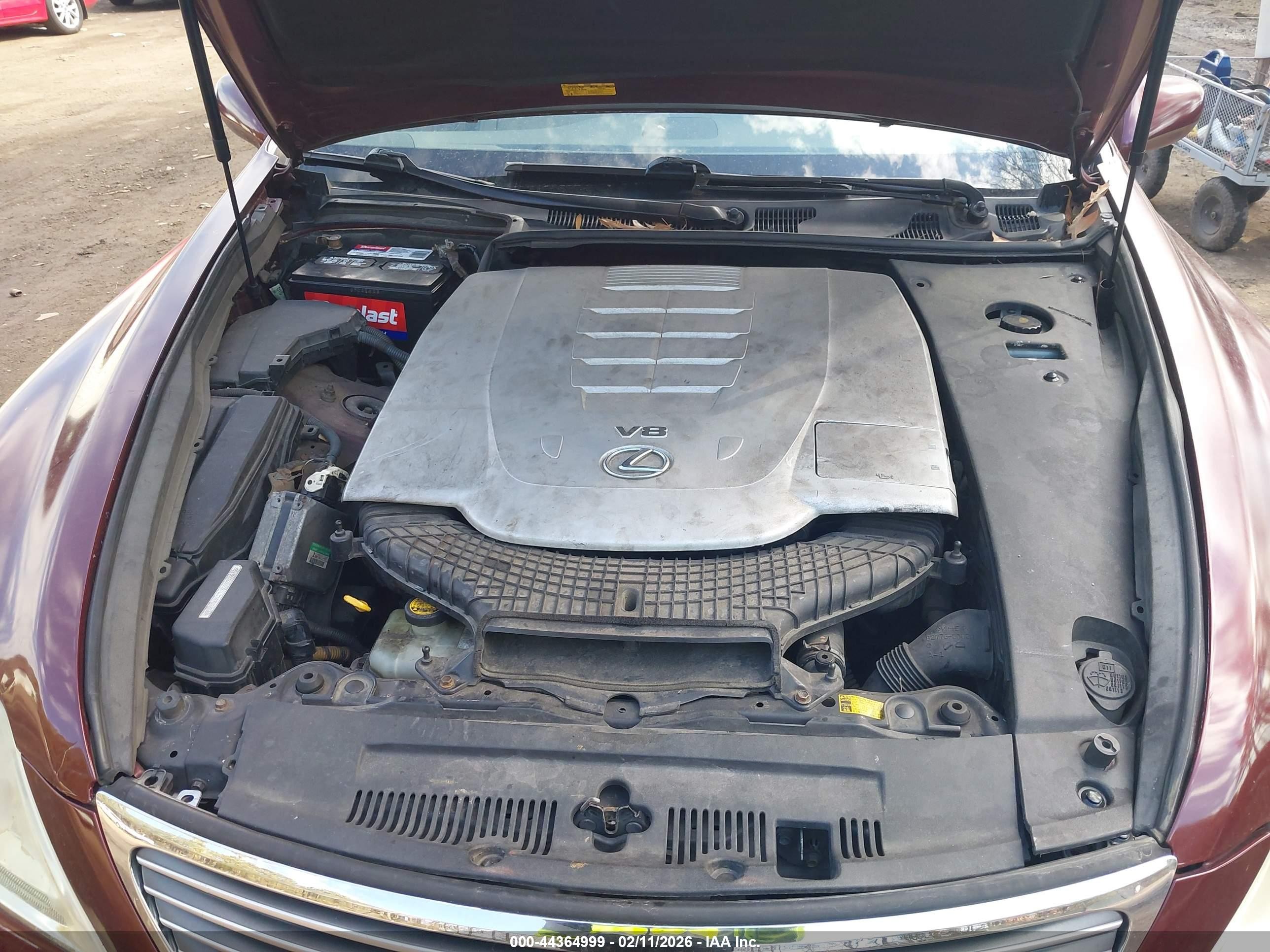 2007 Lexus Ls 460 Бордовый vin: JTHBL46F475049040
