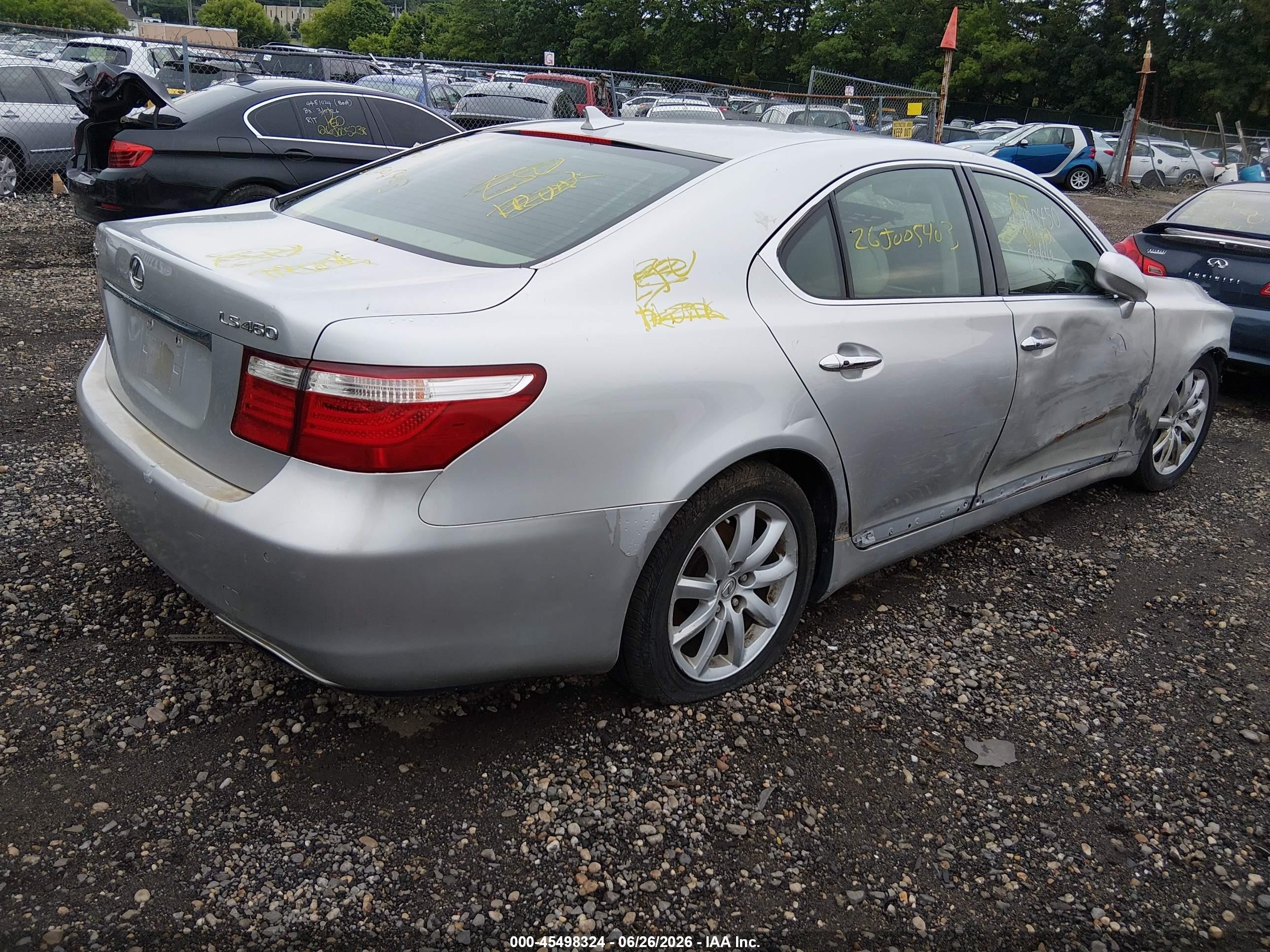 2008 Lexus Ls 460   Gray vin: JTHBL46F485053672