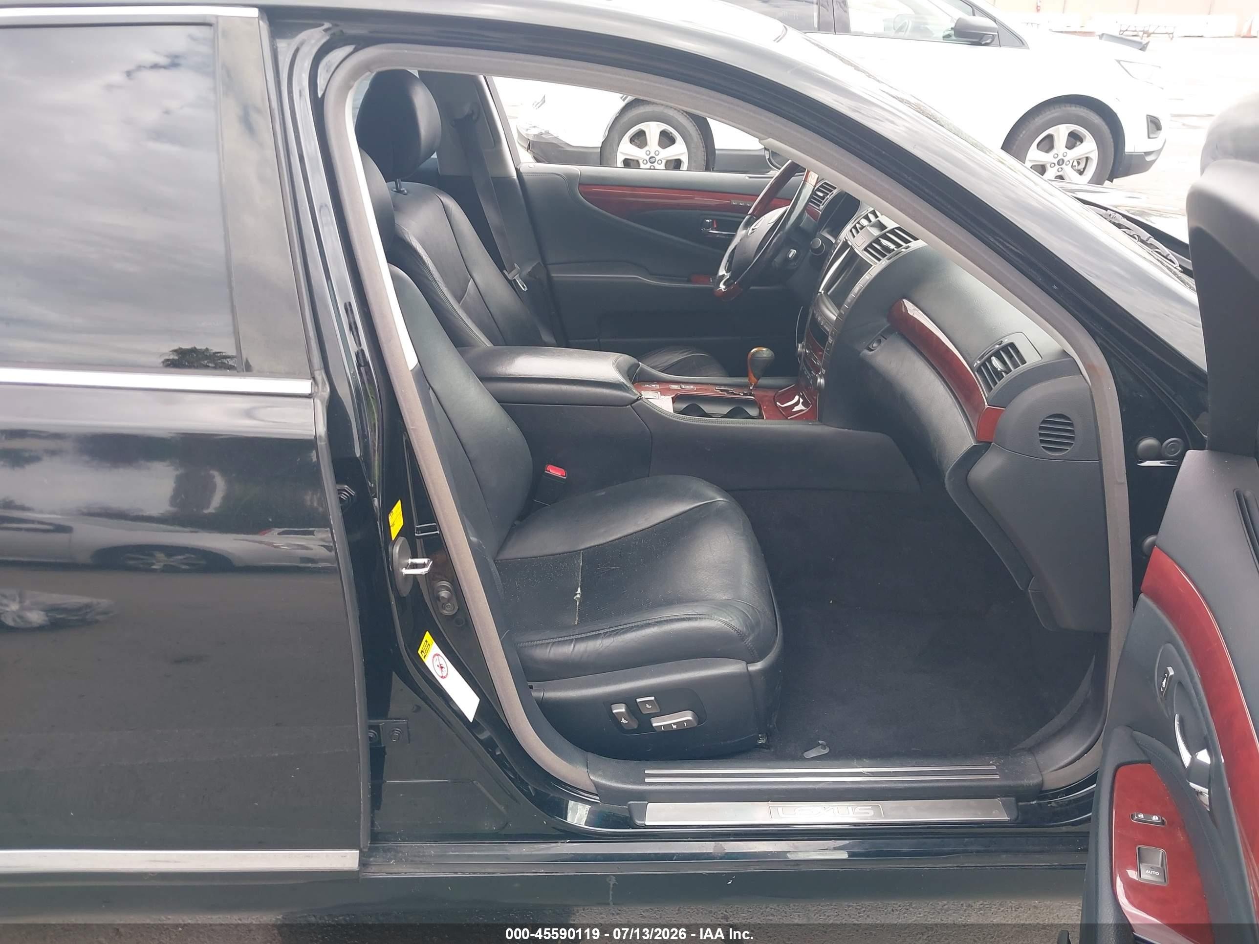 2007 Lexus Ls 460   Black vin: JTHBL46F575002616