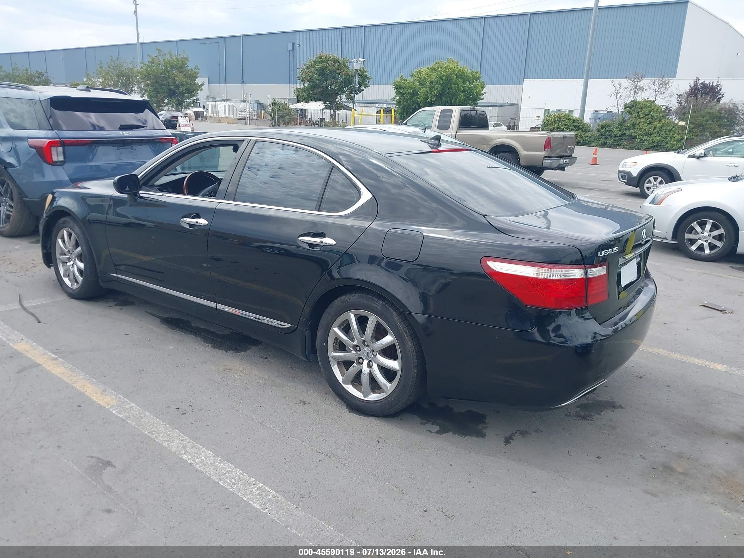 2007 Lexus Ls 460   Black vin: JTHBL46F575002616