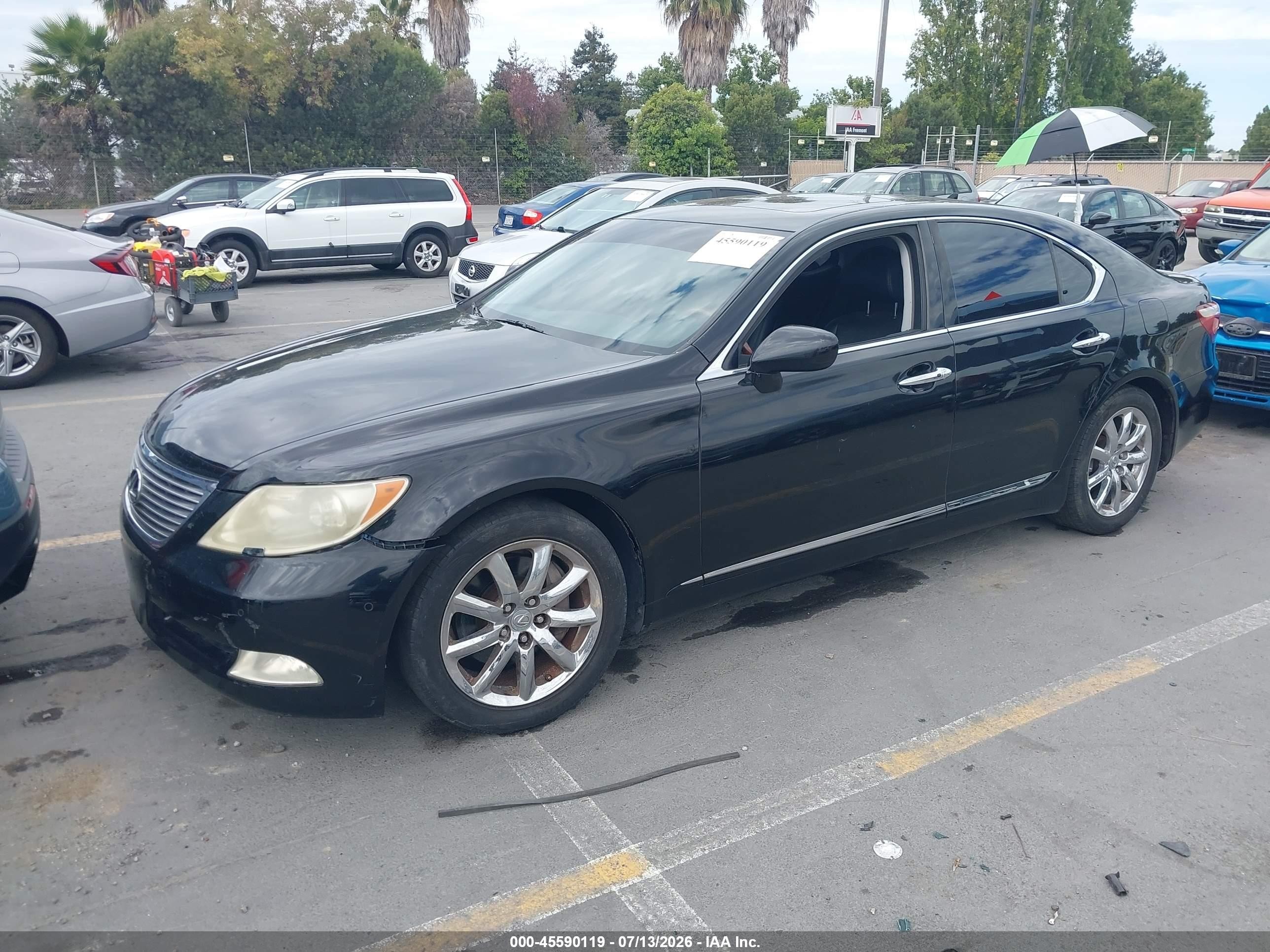 2007 Lexus Ls 460   Black vin: JTHBL46F575002616