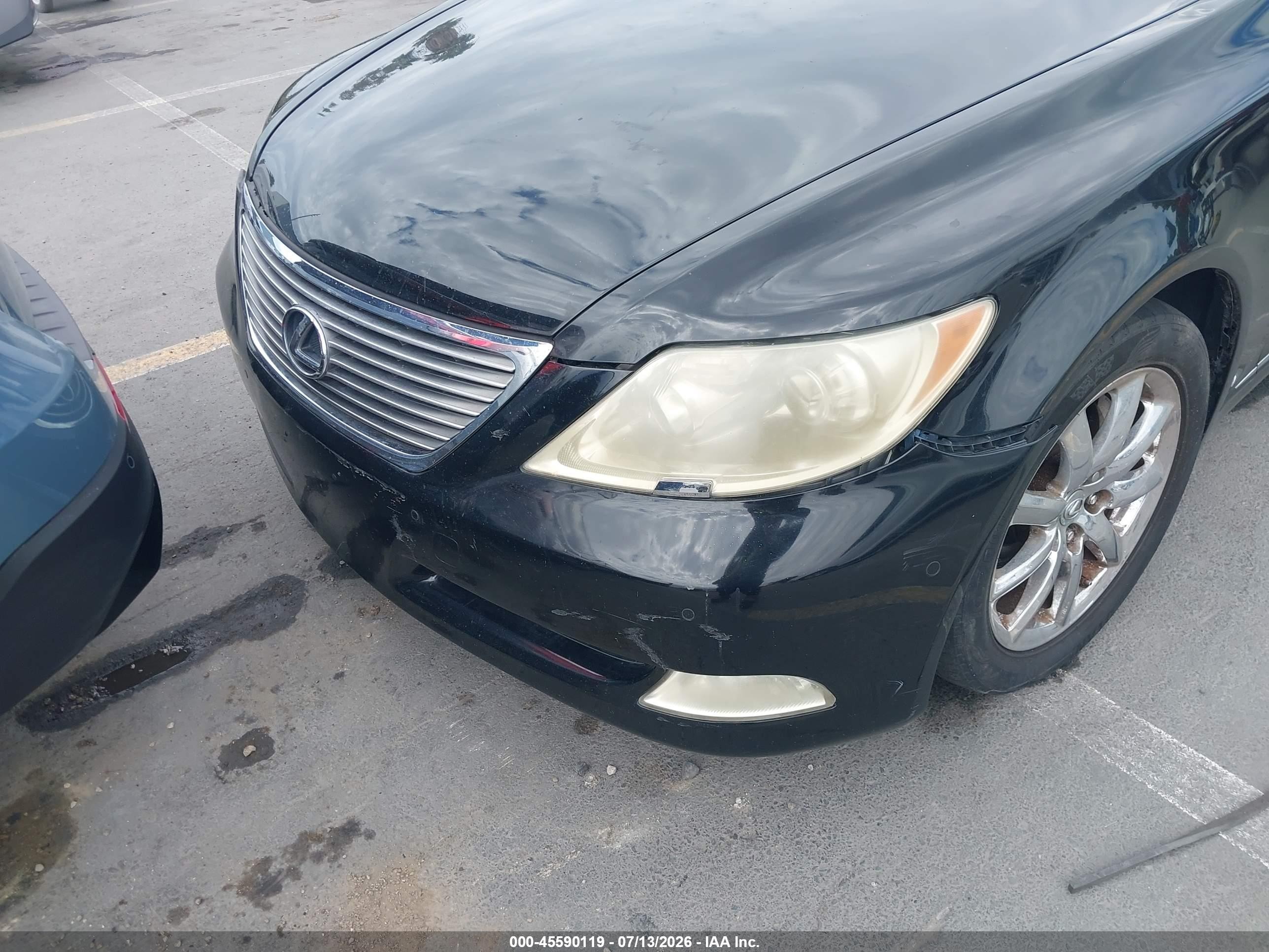 2007 Lexus Ls 460   Black vin: JTHBL46F575002616
