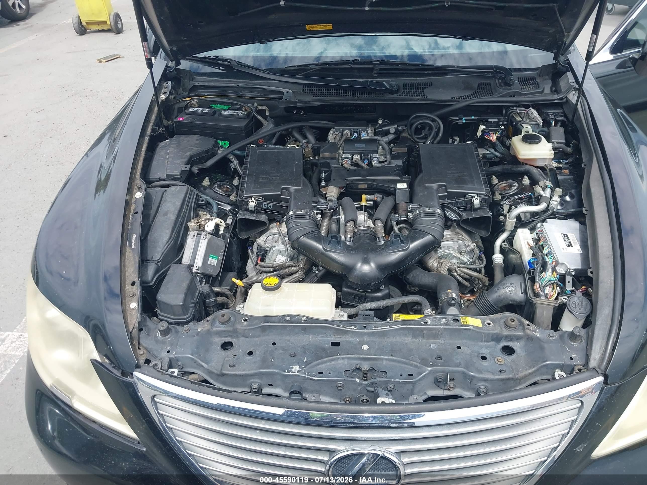 2007 Lexus Ls 460   Black vin: JTHBL46F575002616