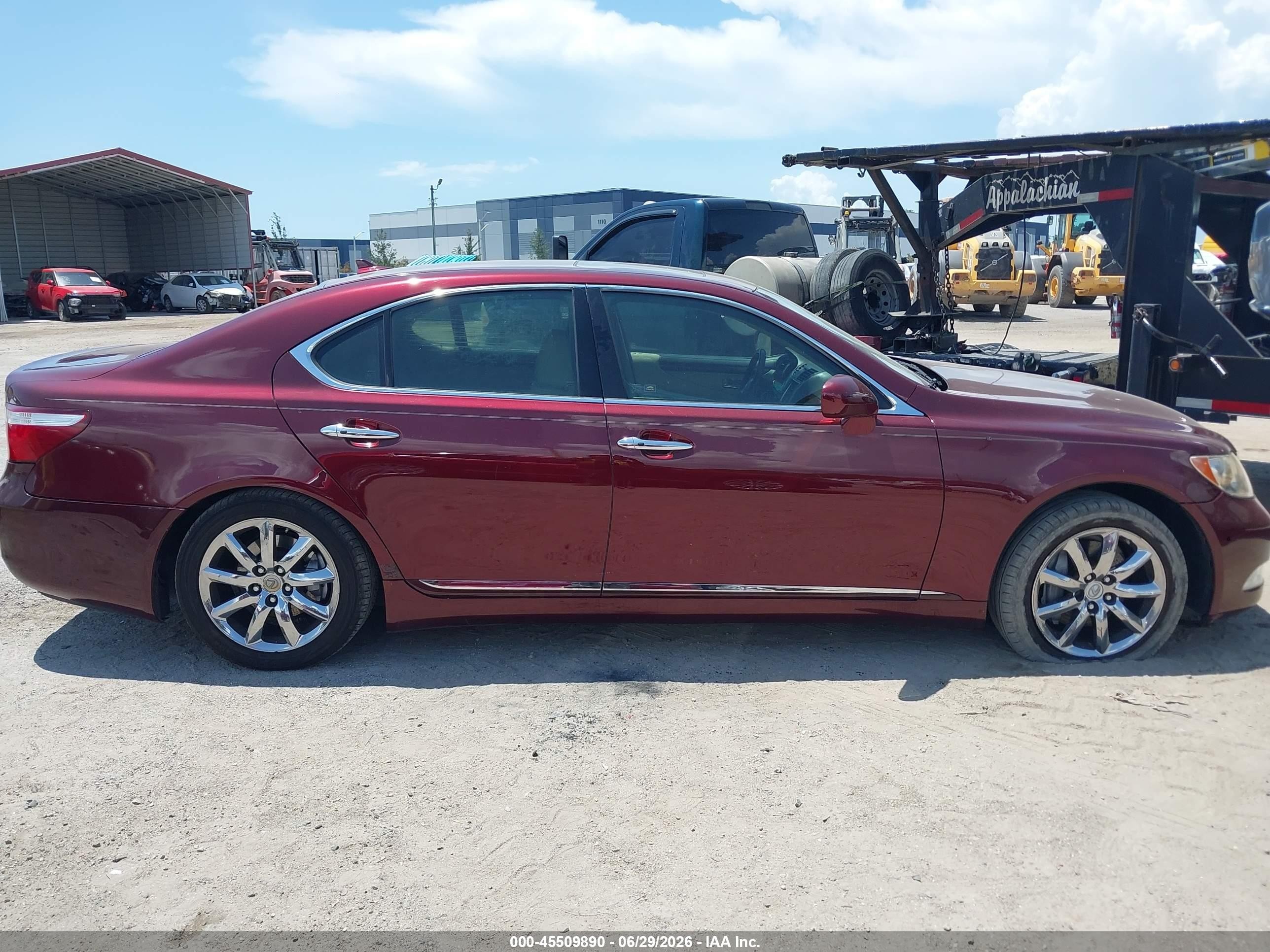 2007 Lexus Ls 460   Burgundy vin: JTHBL46F575035907