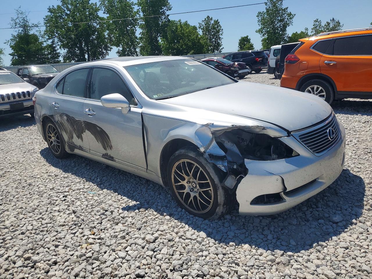 2007 Lexus Ls 460 Silver vin: JTHBL46F575040394