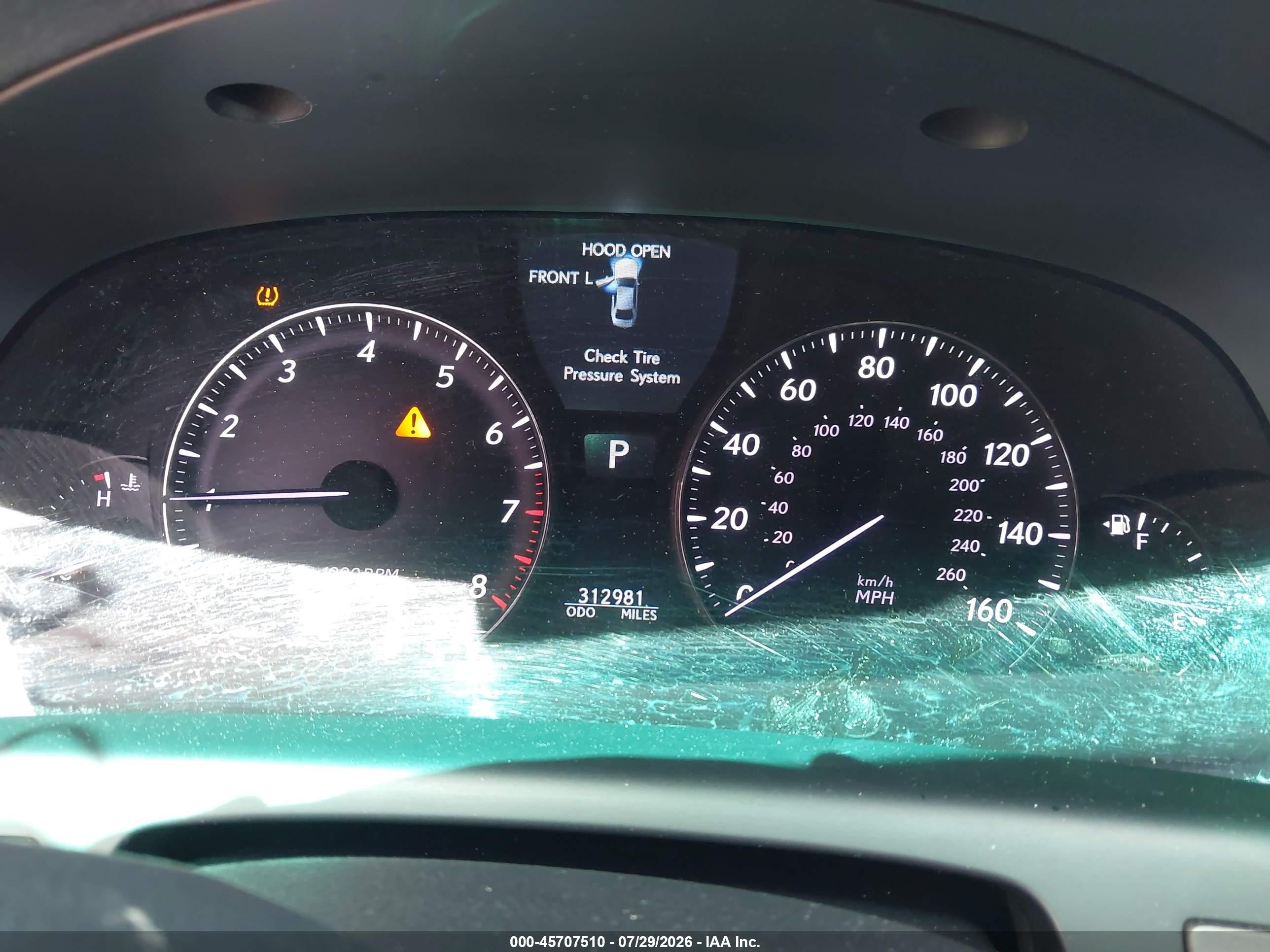 2007 Lexus Ls 460   Черный vin: JTHBL46F575047877