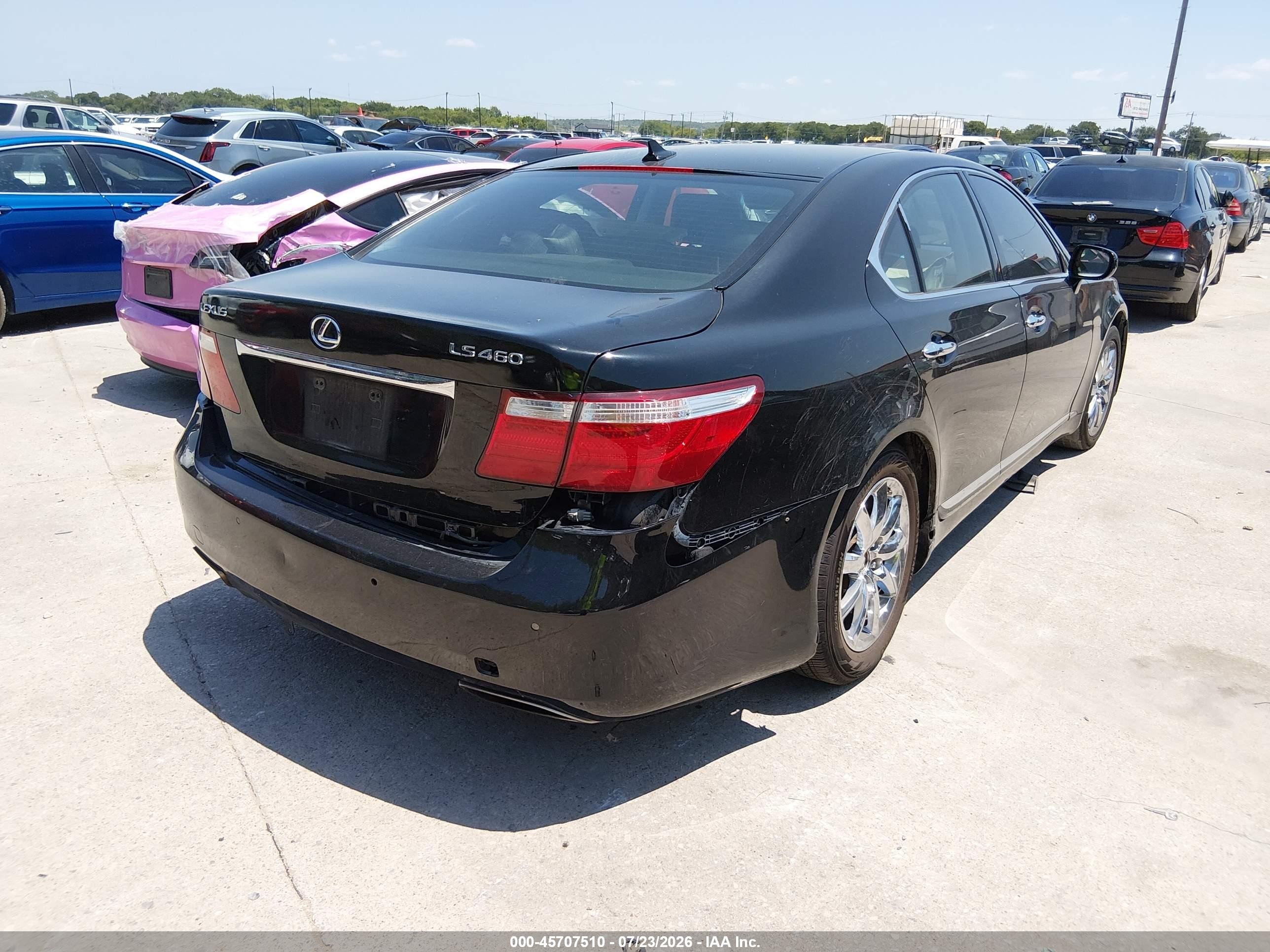 2007 Lexus Ls 460   Черный vin: JTHBL46F575047877