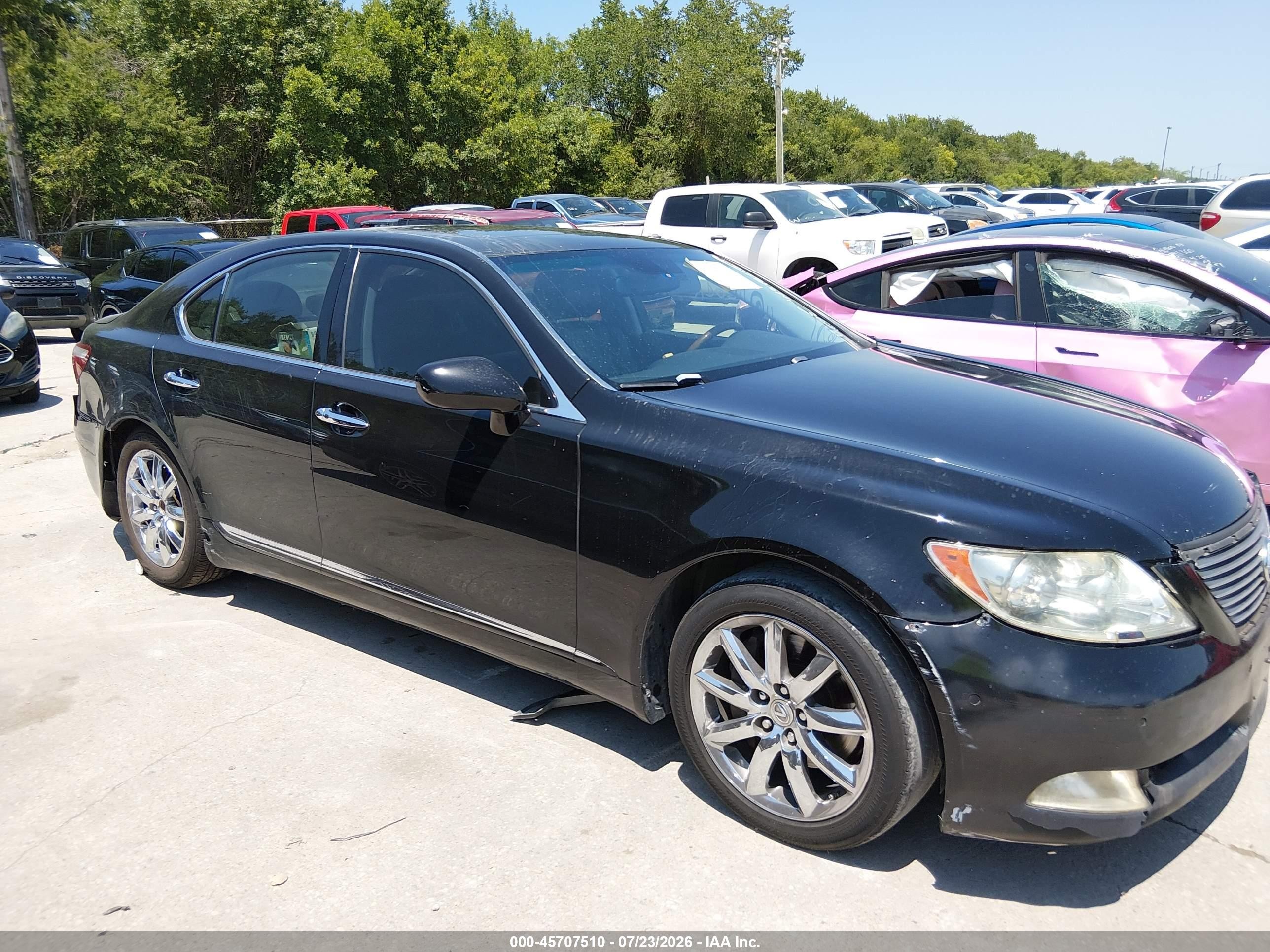 2007 Lexus Ls 460   Черный vin: JTHBL46F575047877