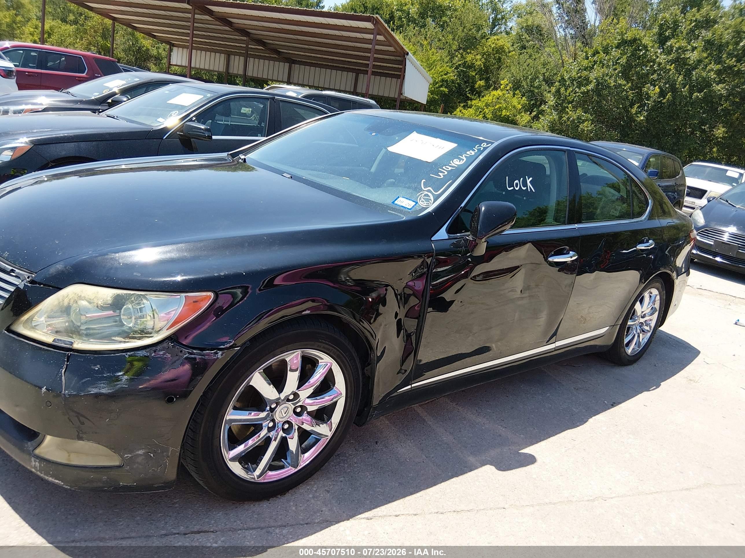 2007 Lexus Ls 460   Черный vin: JTHBL46F575047877