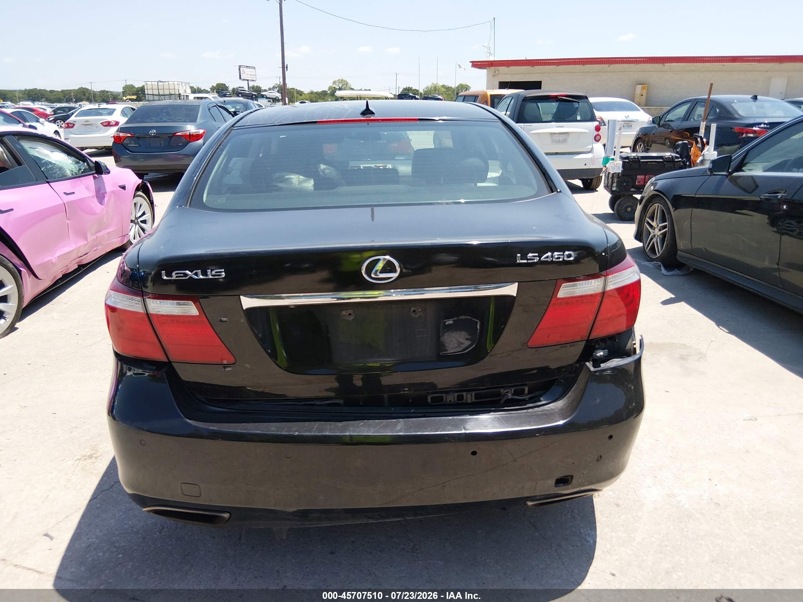 2007 Lexus Ls 460   Черный vin: JTHBL46F575047877
