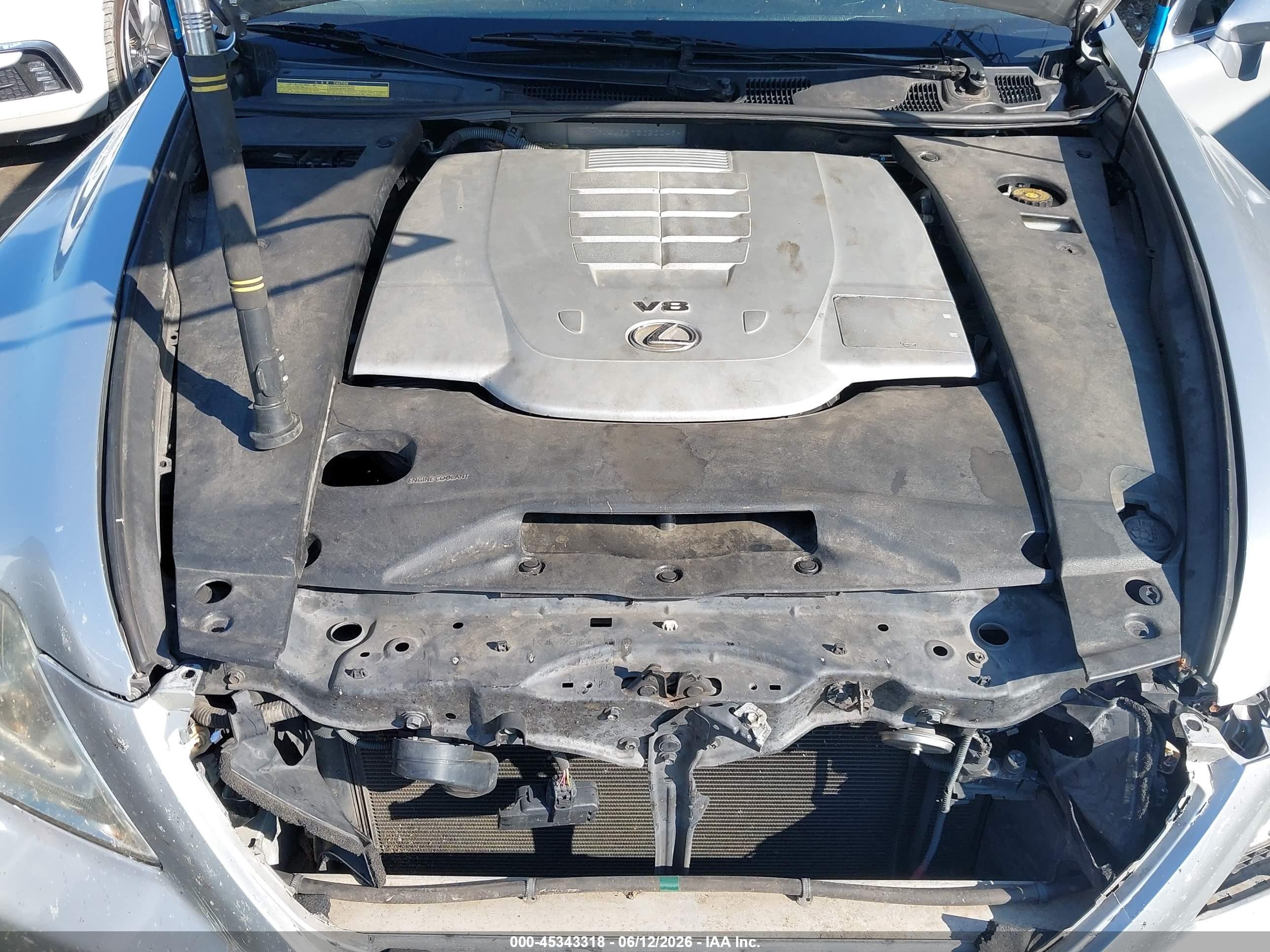 2007 Lexus Ls 460   Gray vin: JTHBL46F575050049