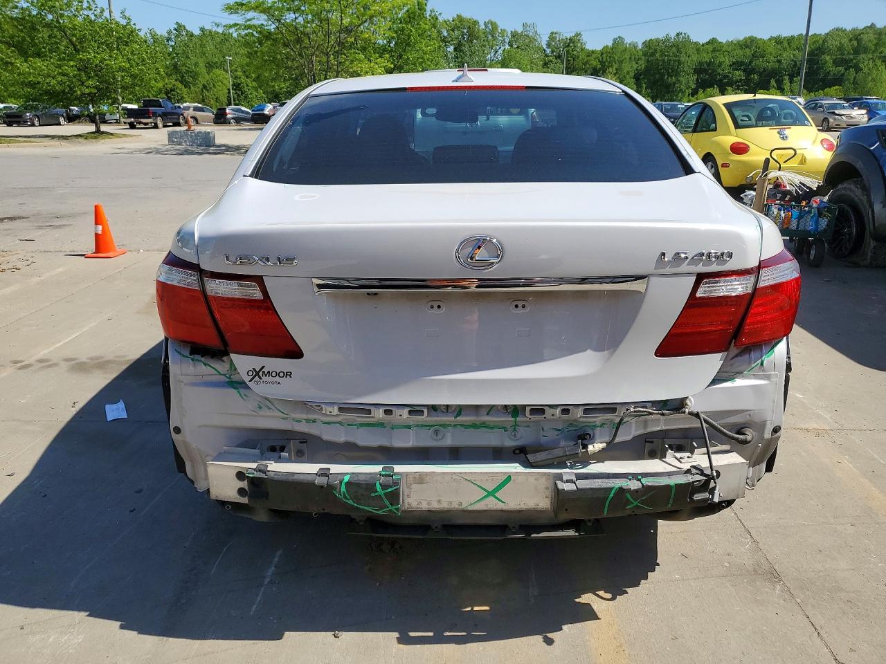 2008 Lexus Ls 460 White vin: JTHBL46F585073820