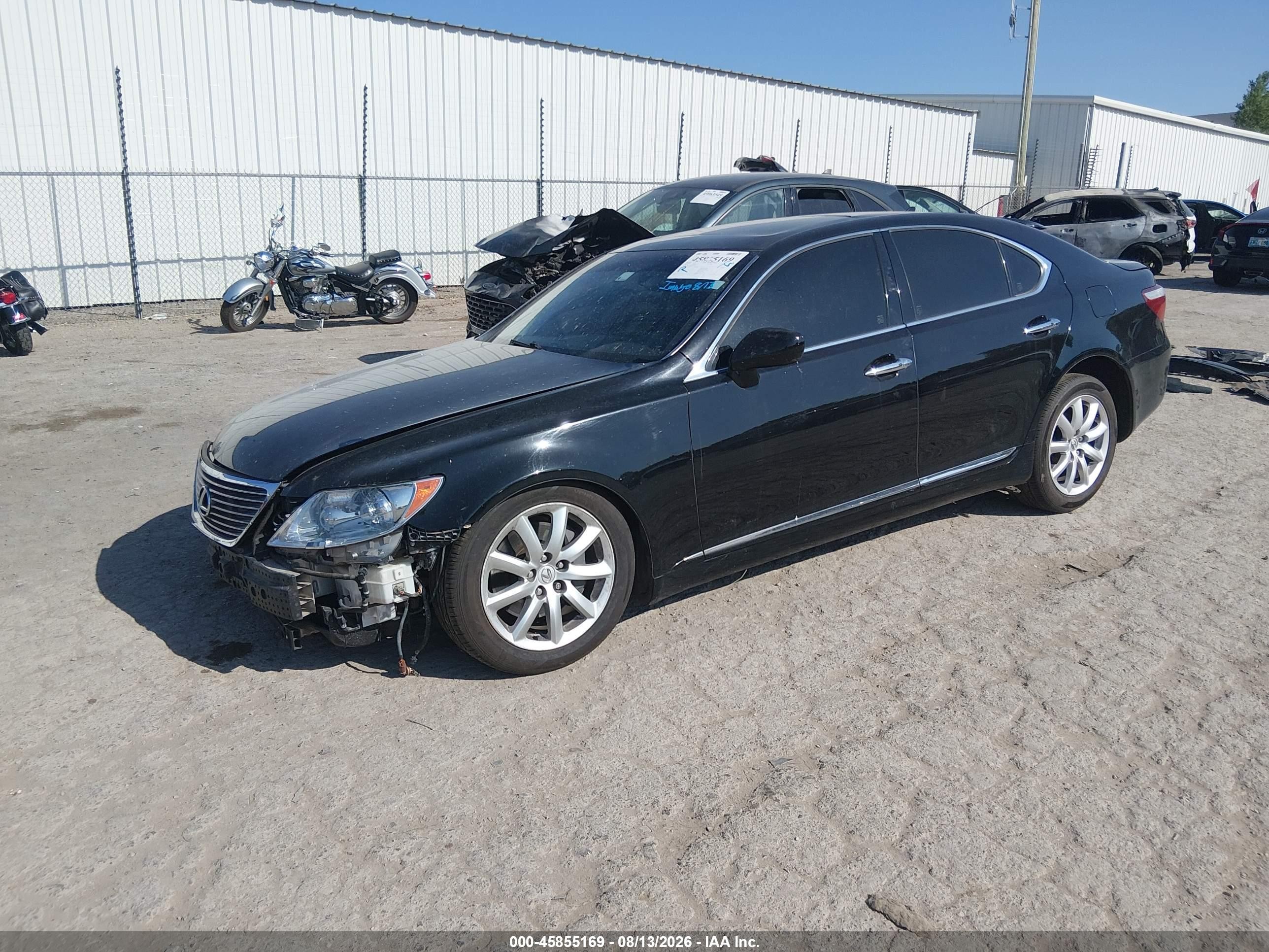 2008 Lexus Ls 460 Черный vin: JTHBL46F585077687