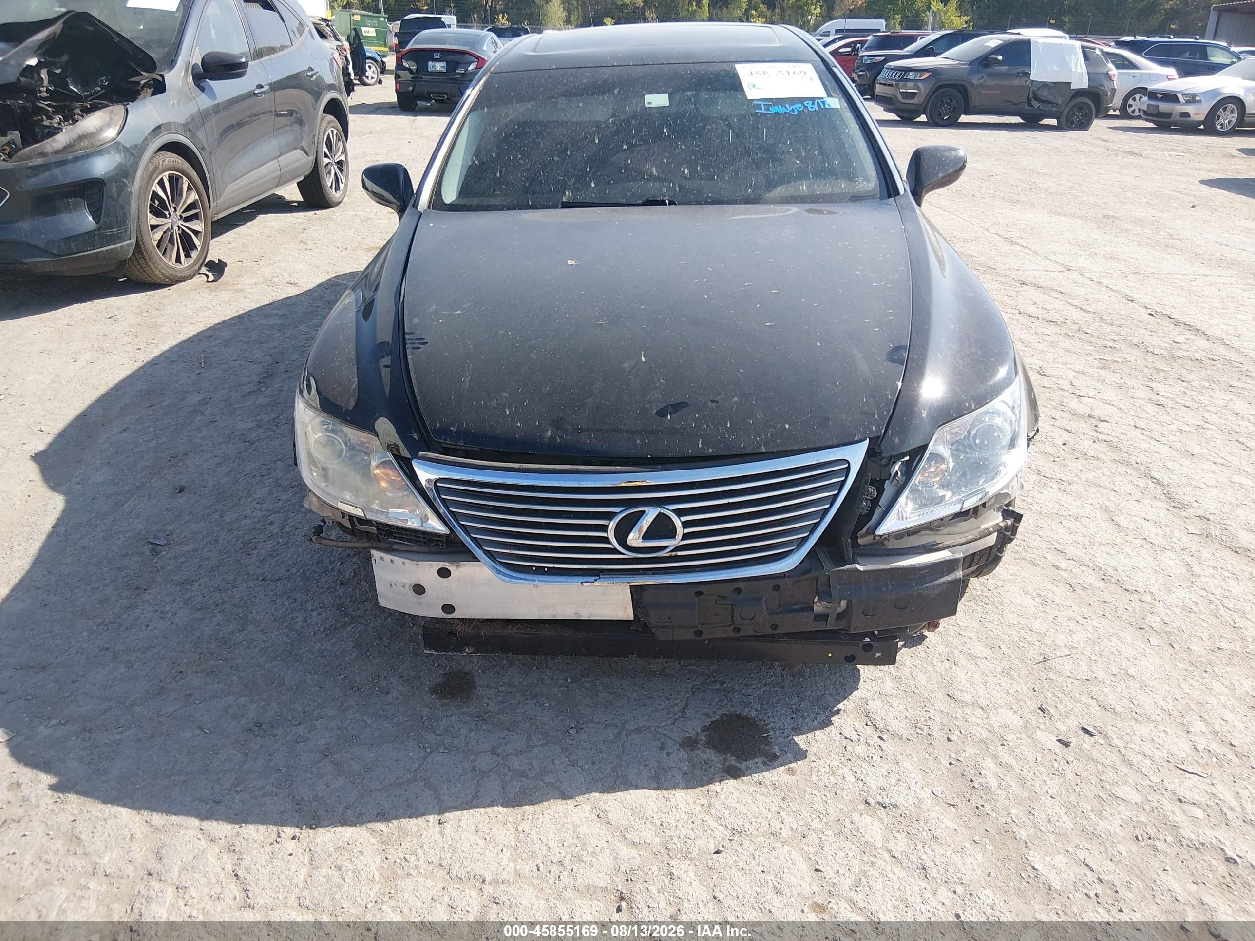 2008 Lexus Ls 460 Черный vin: JTHBL46F585077687