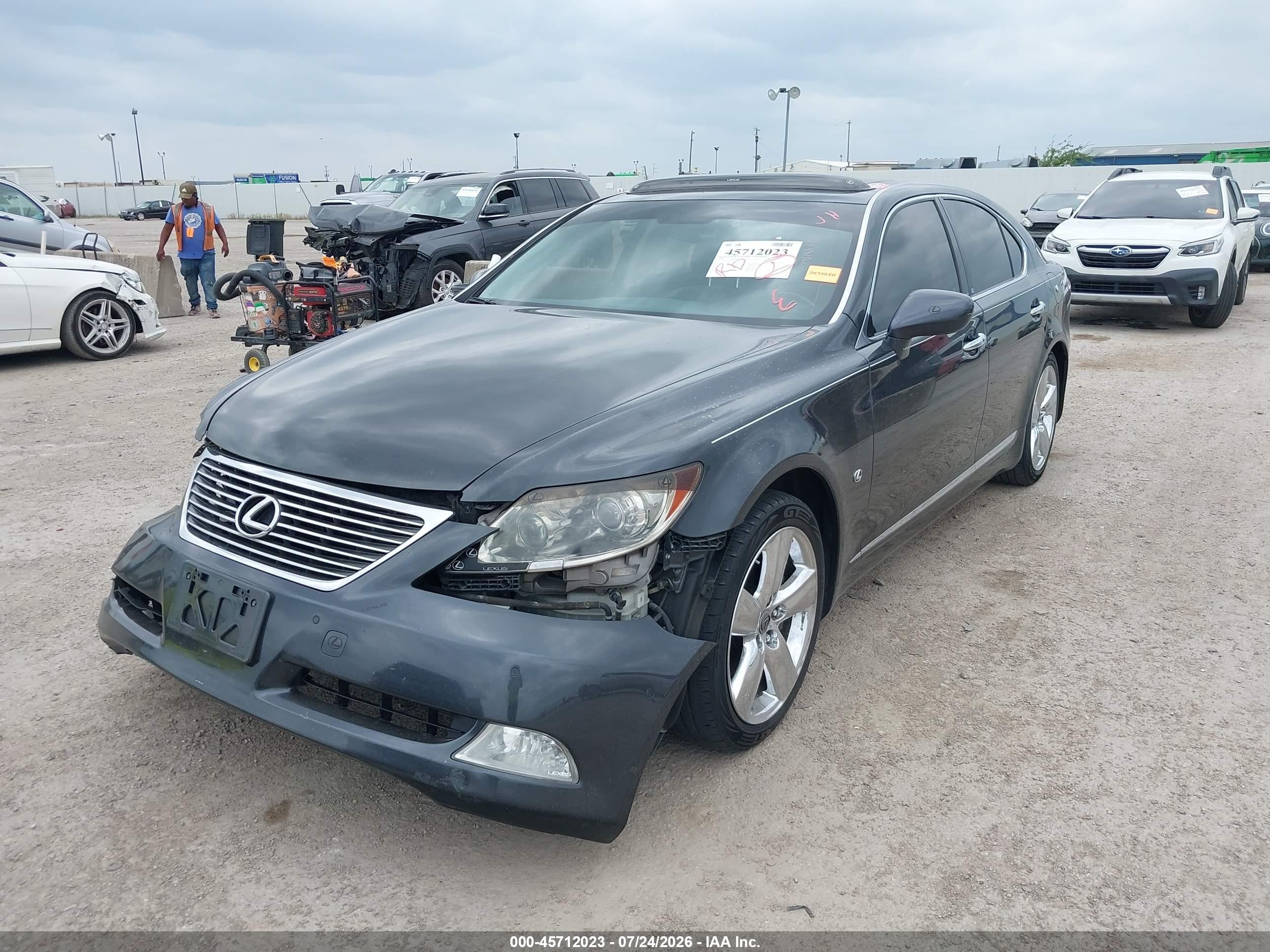 2009 Lexus Ls 460   Gray vin: JTHBL46F595091171