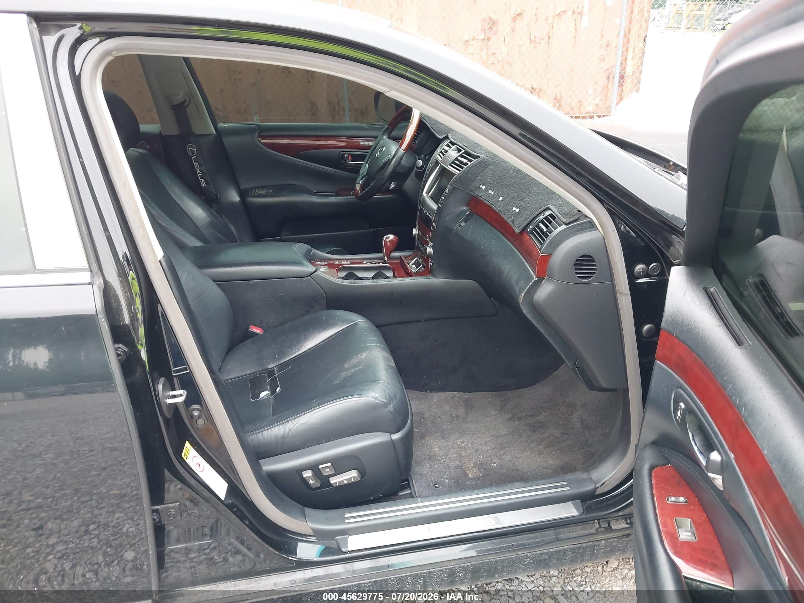 2007 Lexus Ls 460 Черный vin: JTHBL46F675003662