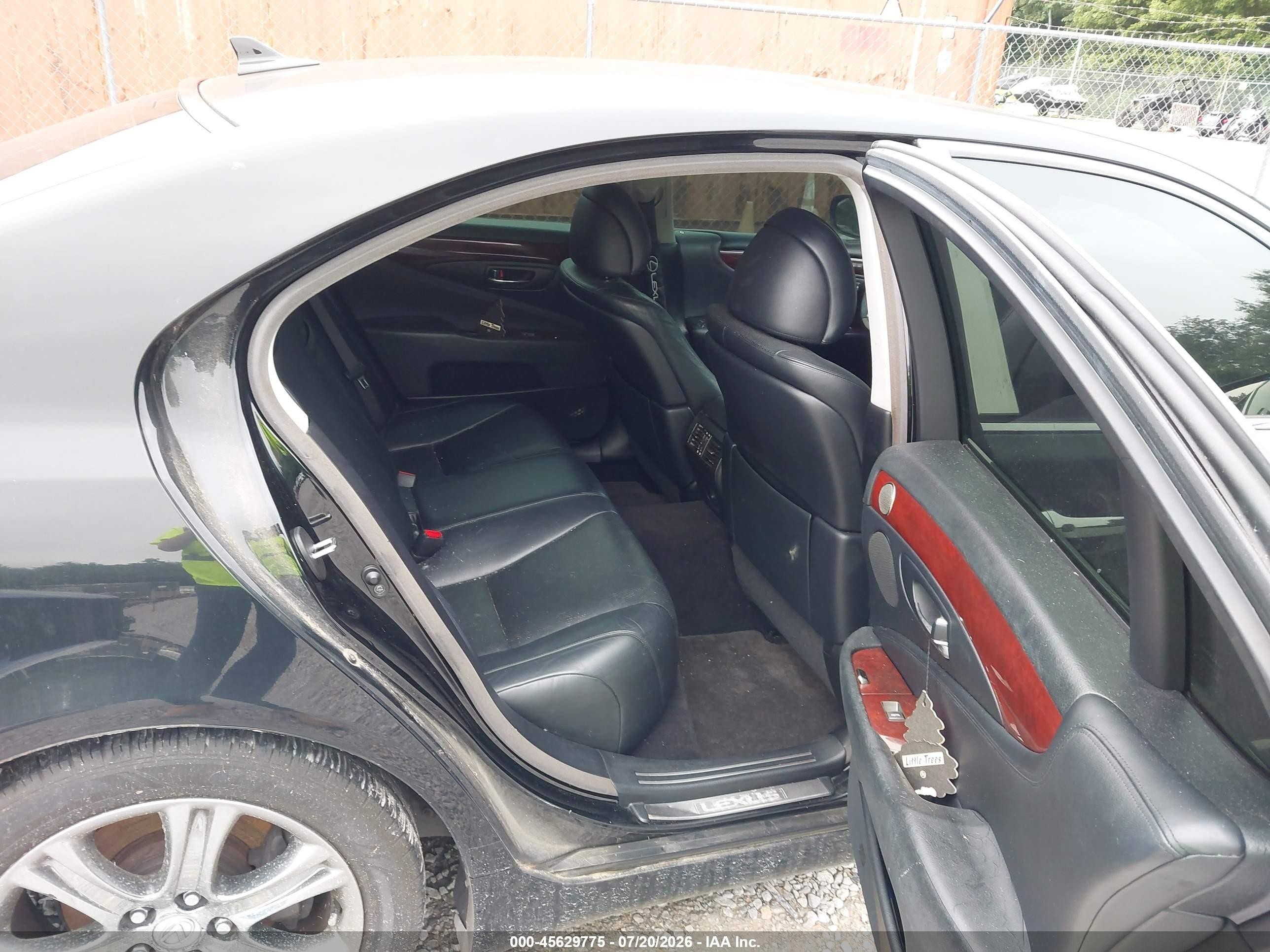 2007 Lexus Ls 460 Черный vin: JTHBL46F675003662