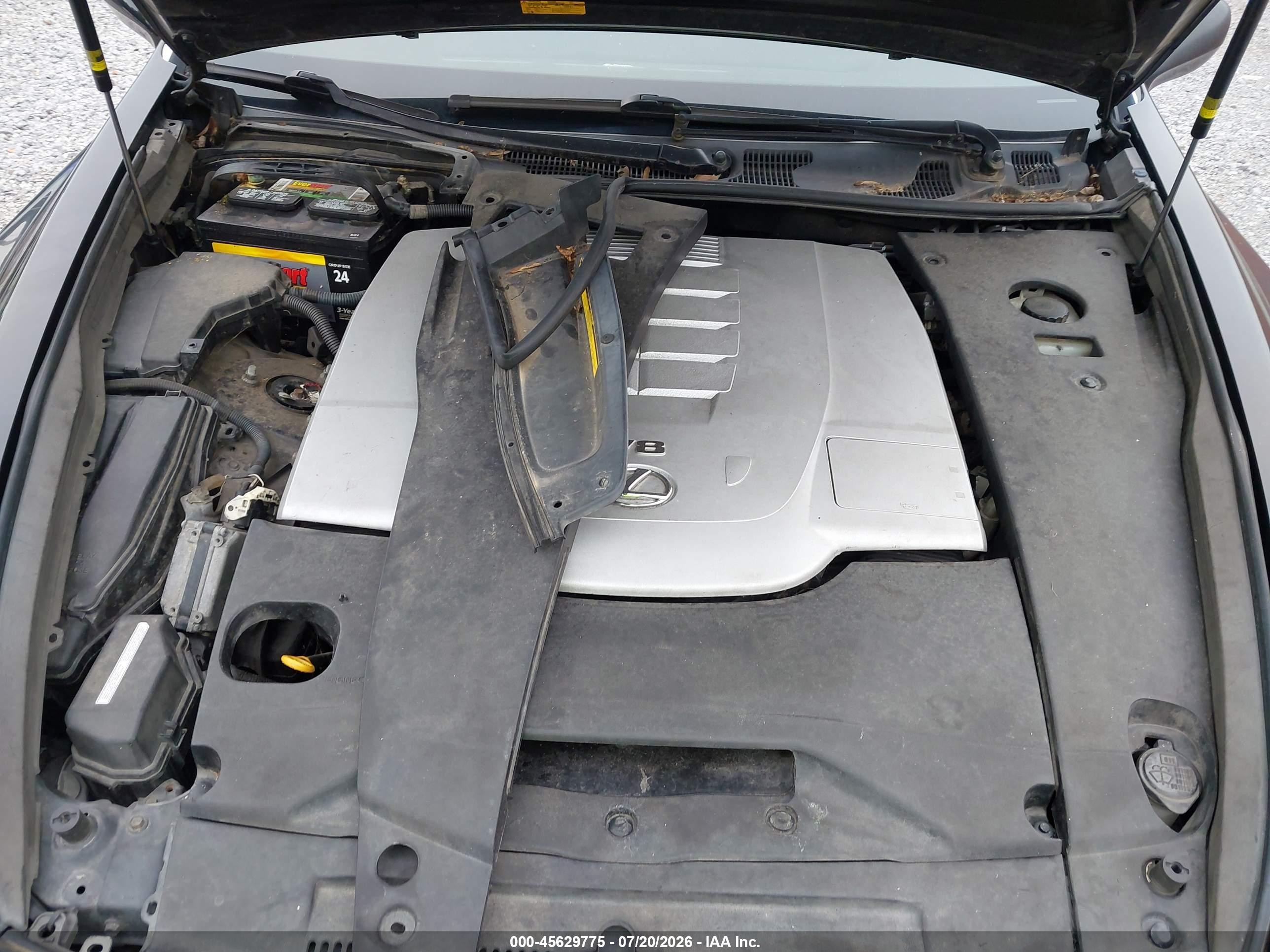 2007 Lexus Ls 460 Черный vin: JTHBL46F675003662