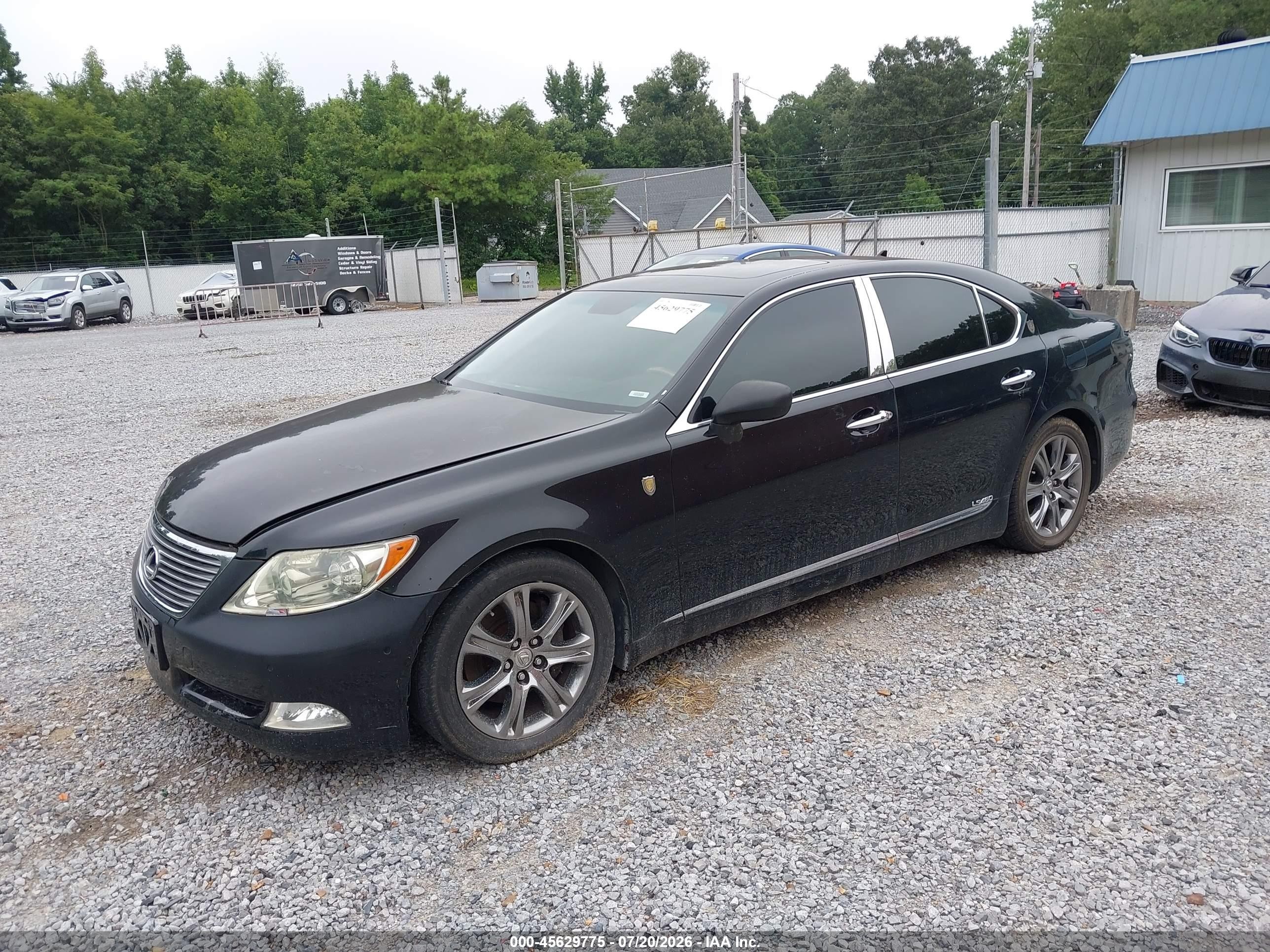 2007 Lexus Ls 460 Черный vin: JTHBL46F675003662