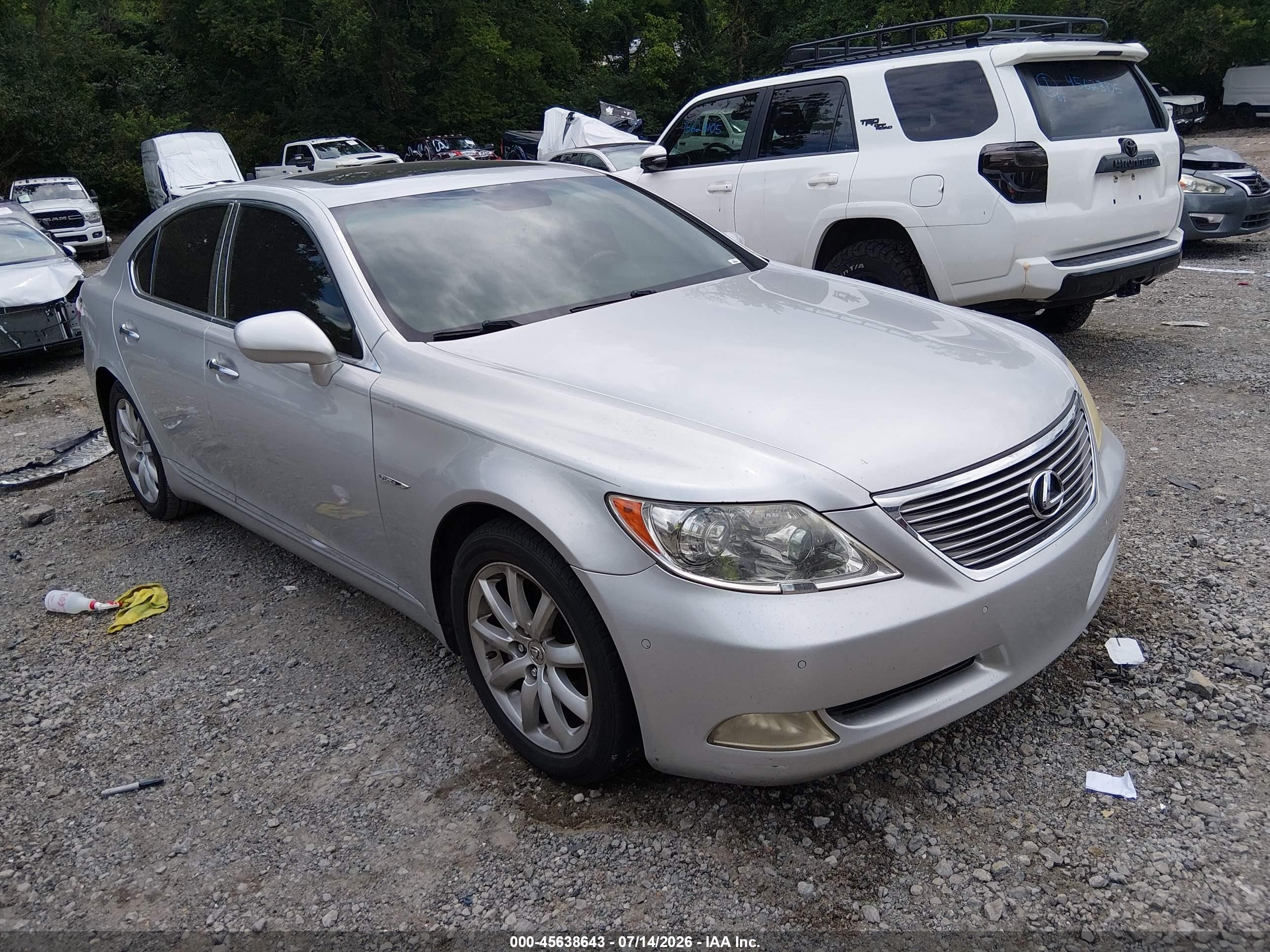 2007 Lexus Ls 460   Silver vin: JTHBL46F675041974