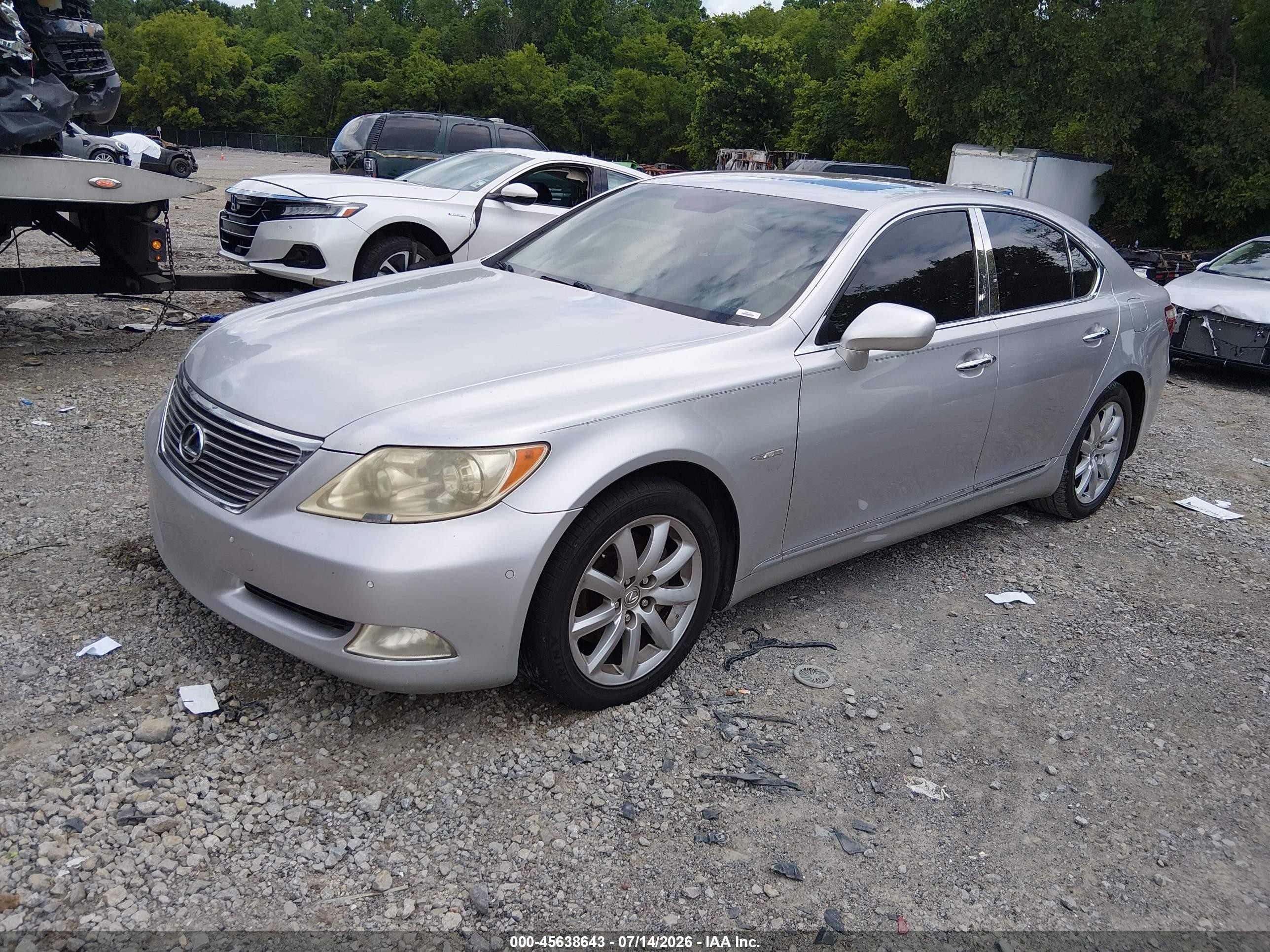 2007 Lexus Ls 460   Silver vin: JTHBL46F675041974